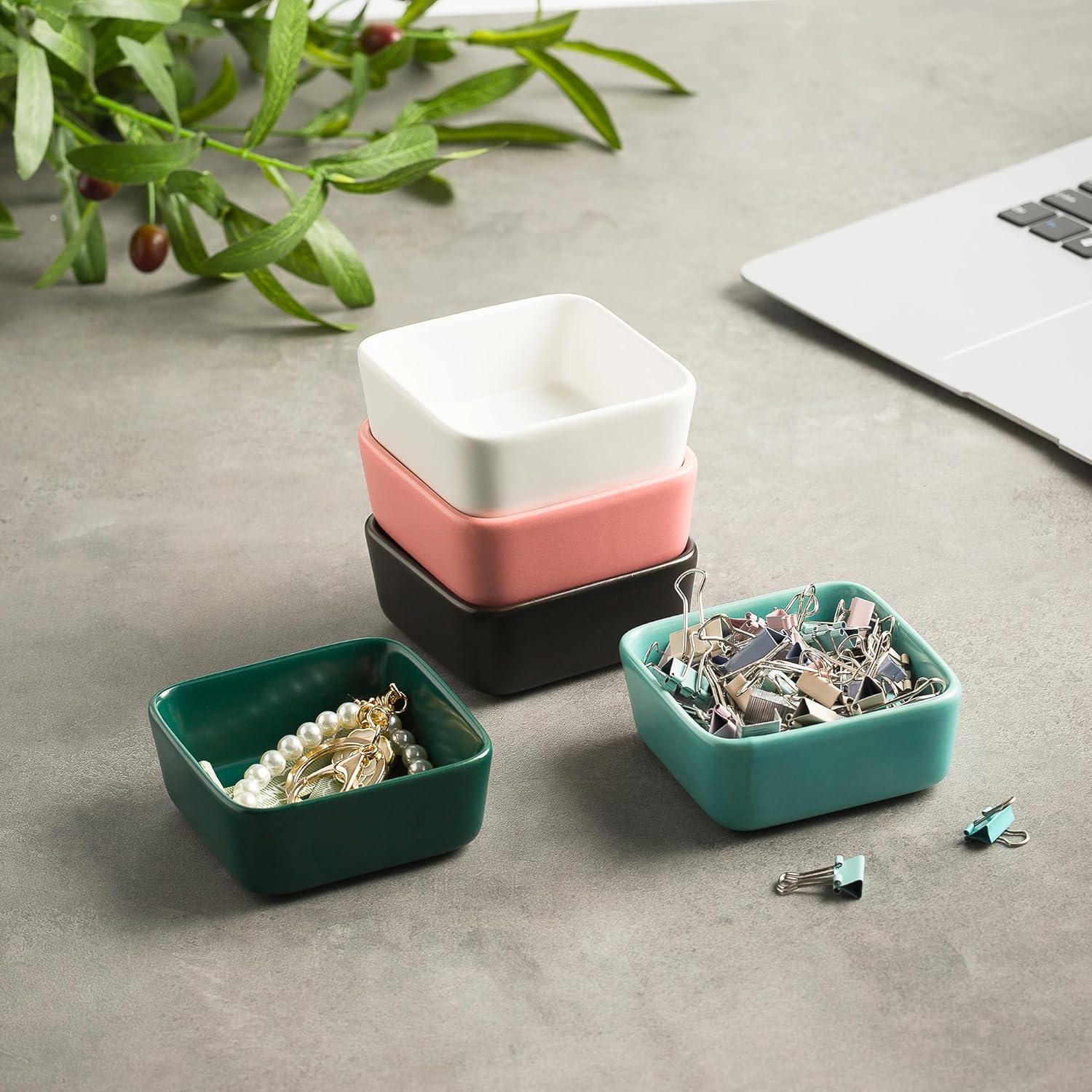 Soporte de Clips de Papel Cerámica Mecaikru Azul 8.79cm