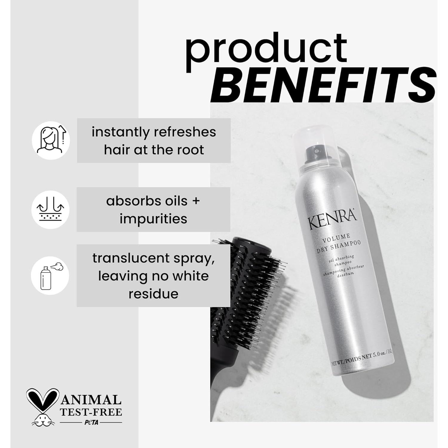 Champú Seco de Volumen Kenra 142 g | Absorbe Aceites y Refresca