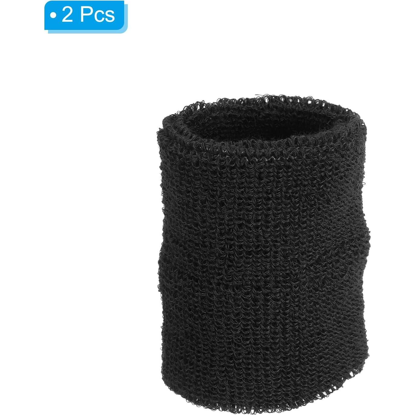 Banda de Muñeca Deportiva PATIKIL Negra 10x10 cm 2 Pcs