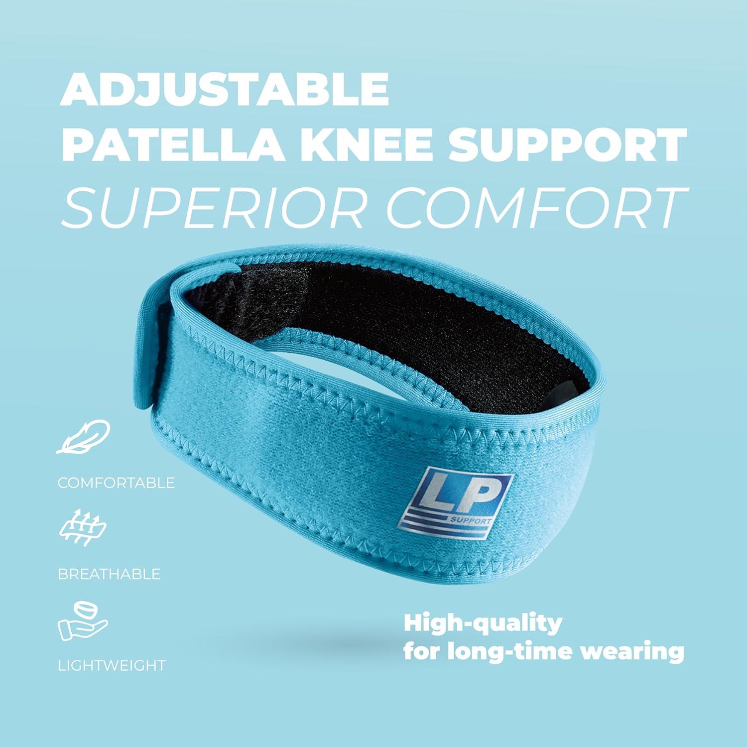 Correa Patelar LP SUPPORT para Alivio de Dolor de Rodilla - Talla Única Azul