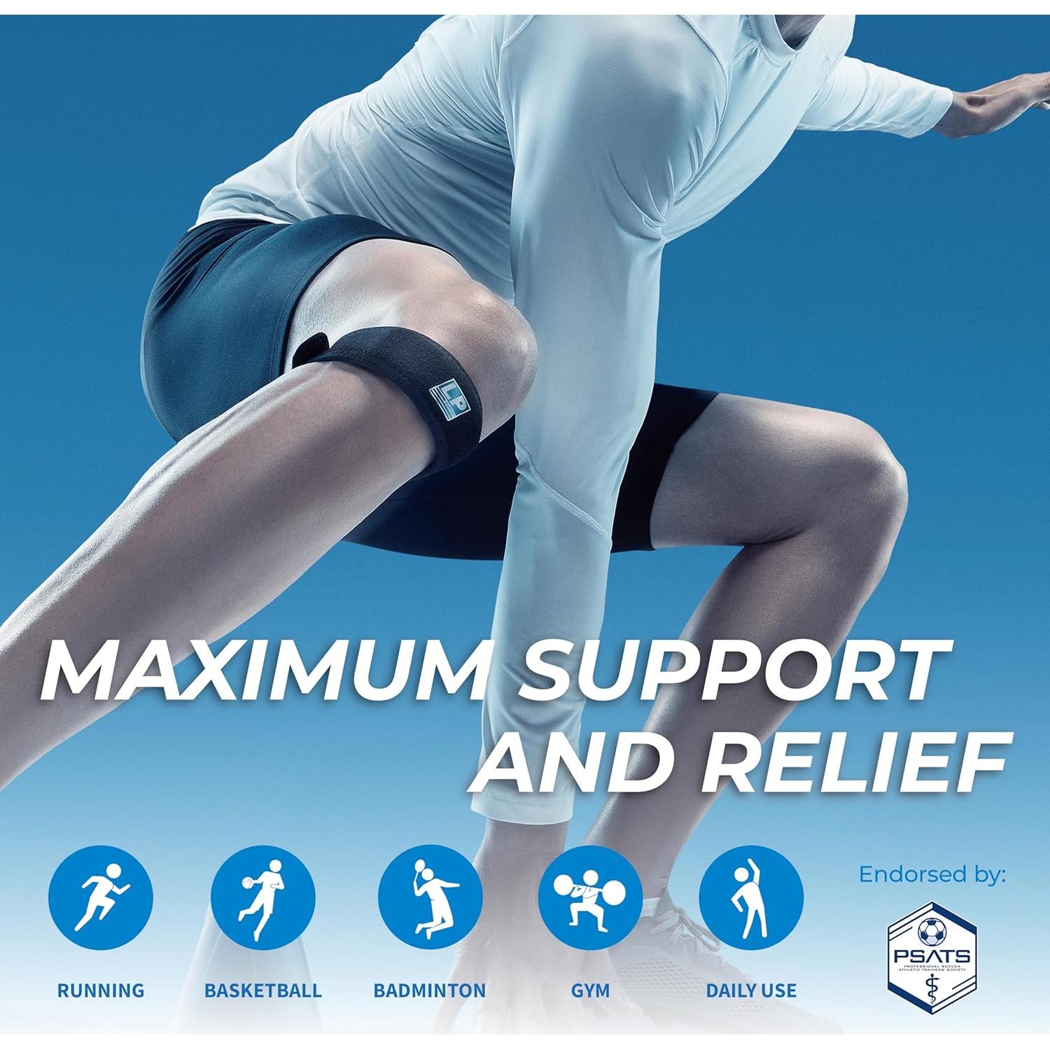 Correa Patelar LP SUPPORT para Alivio de Dolor de Rodilla - Talla Única Azul