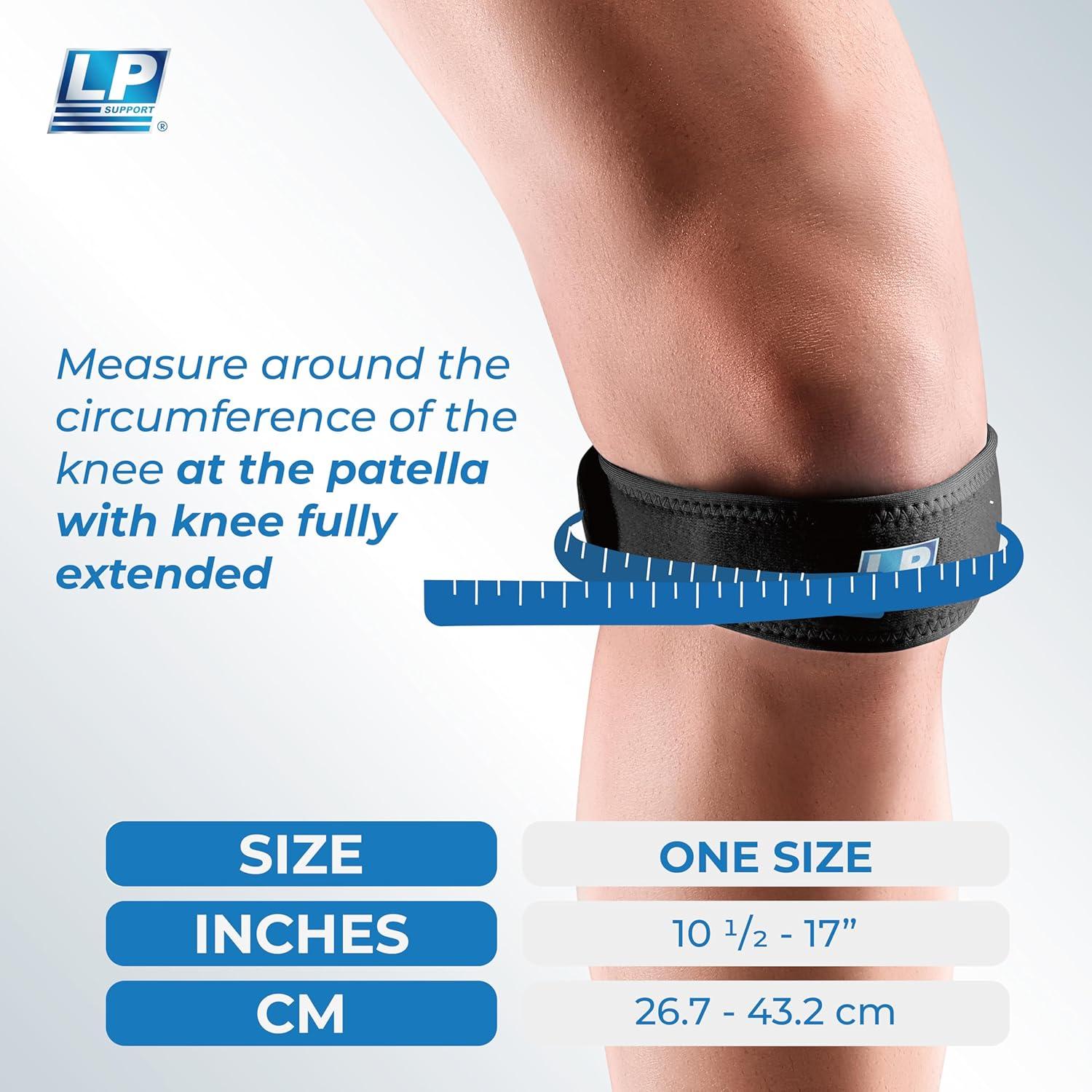Correa Patelar LP SUPPORT para Alivio de Dolor de Rodilla - Talla Única Azul