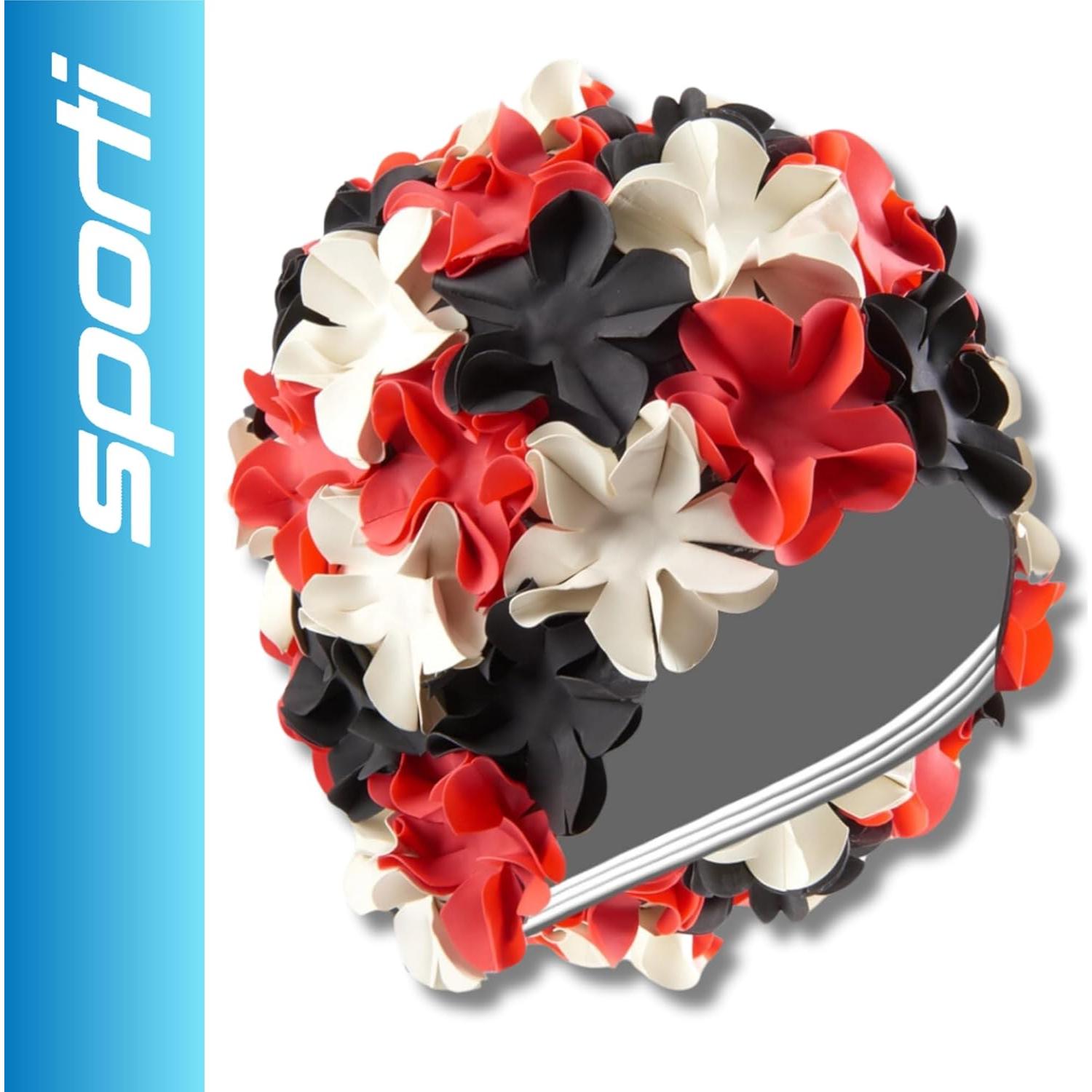 Gorro de Natación Sporti Flower para Mujeres - Caucho Resistente