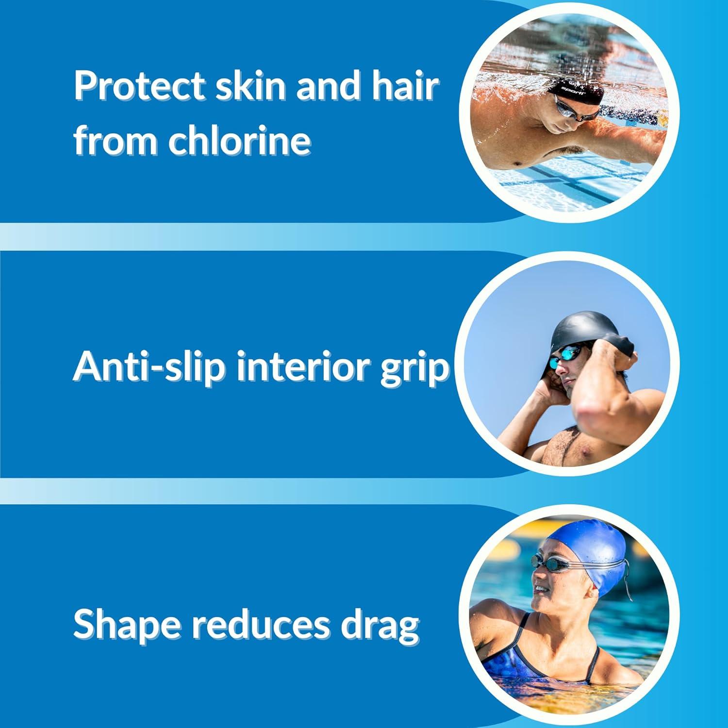 Gorro de Natación Sporti Flower para Mujeres - Caucho Resistente