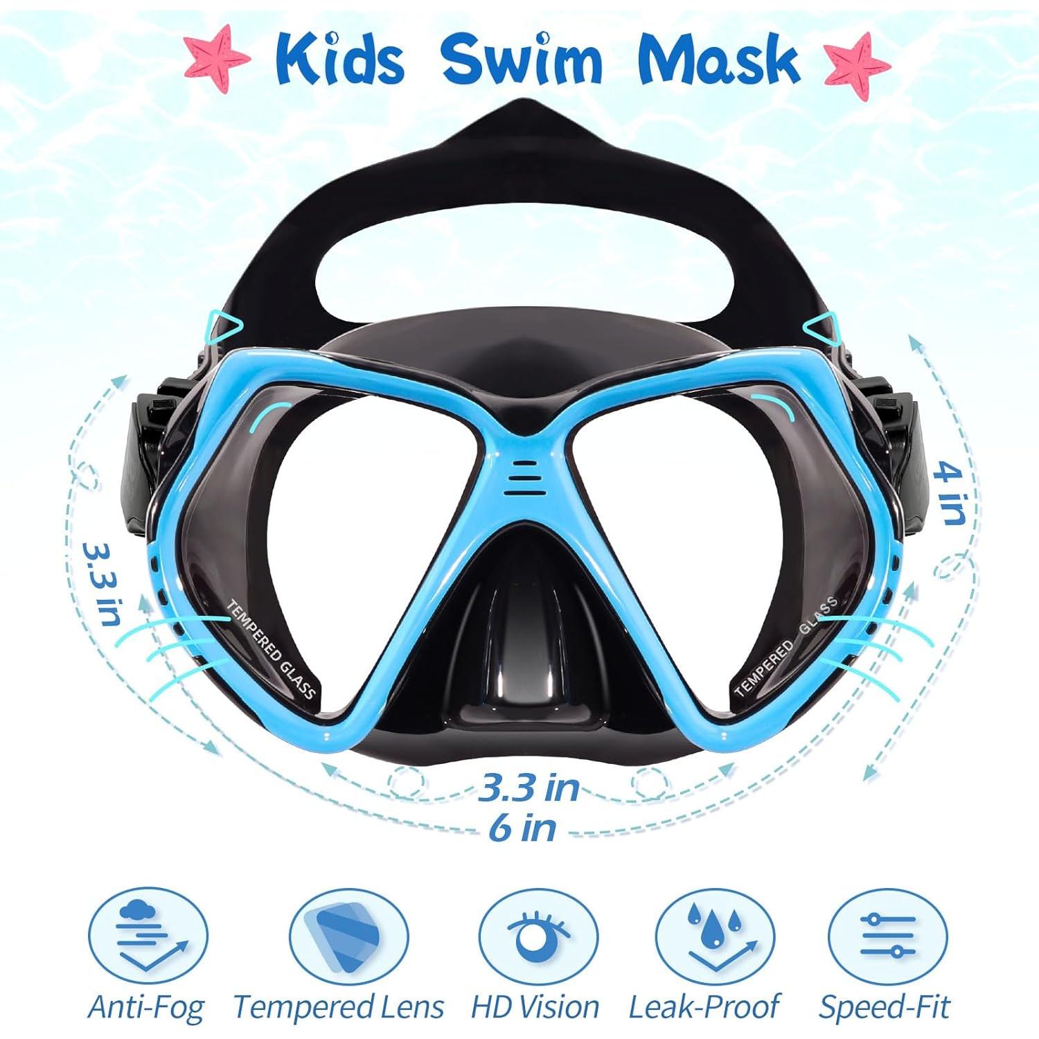 Gafas de natación para niños EverSport con cubierta nasal