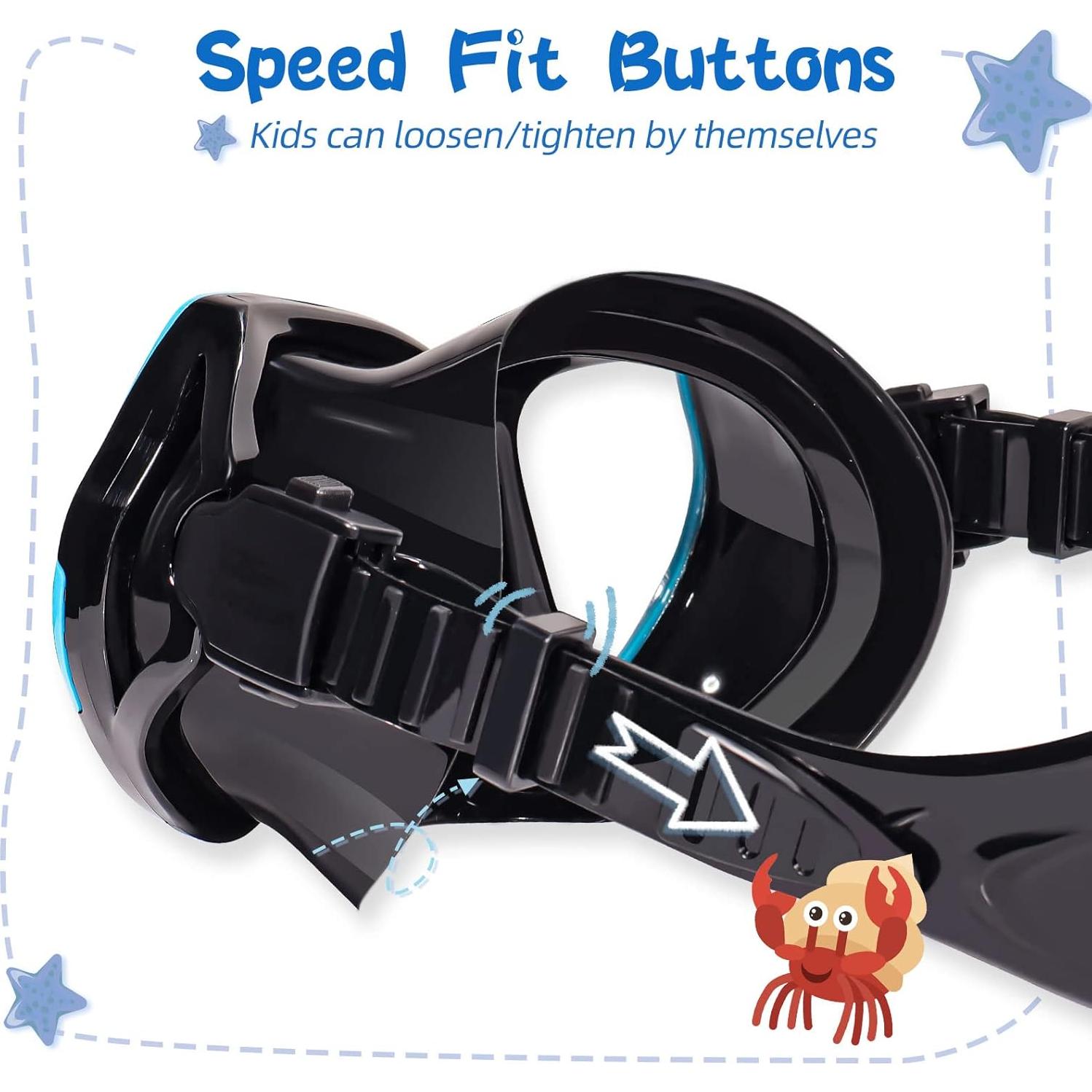 Gafas de natación para niños EverSport con cubierta nasal