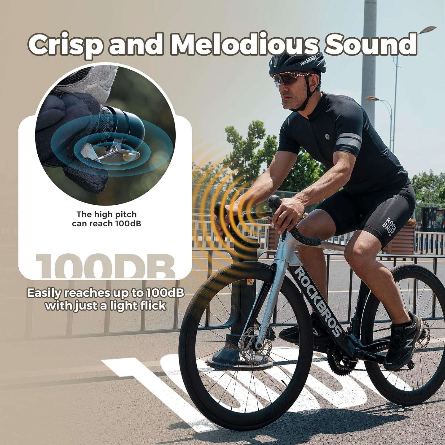 Campana de Bicicleta ROCKBROS Aleación de Cobre 100dB 22.2mm