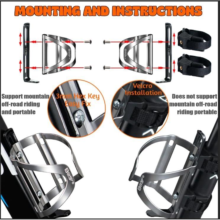 Soporte para Botella de Agua Matykit - Aluminio, 2 Paquetes, Ajustable