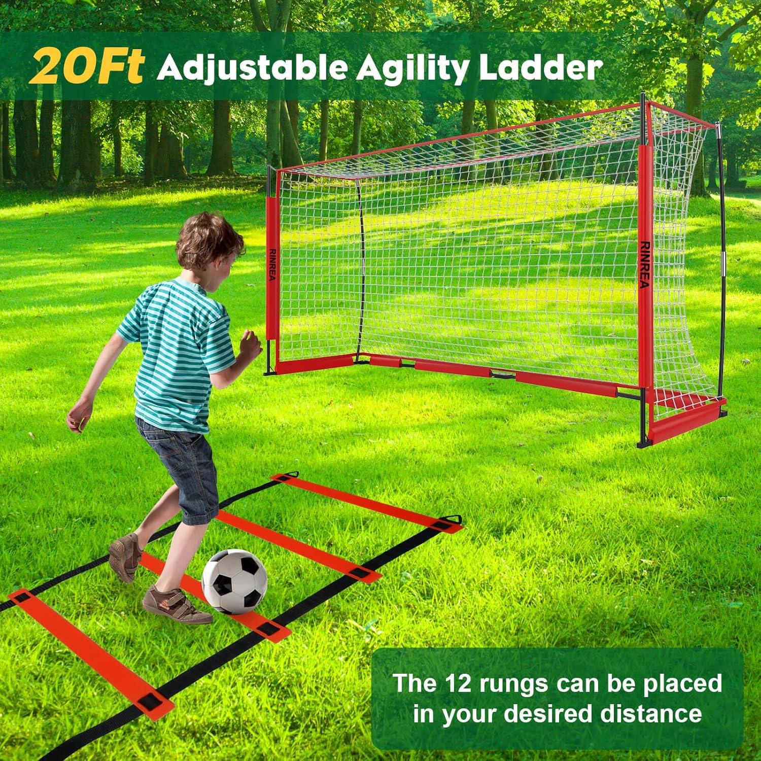 Meta de Fútbol Plegable RINREA 4.27x2.13m con Bolsa