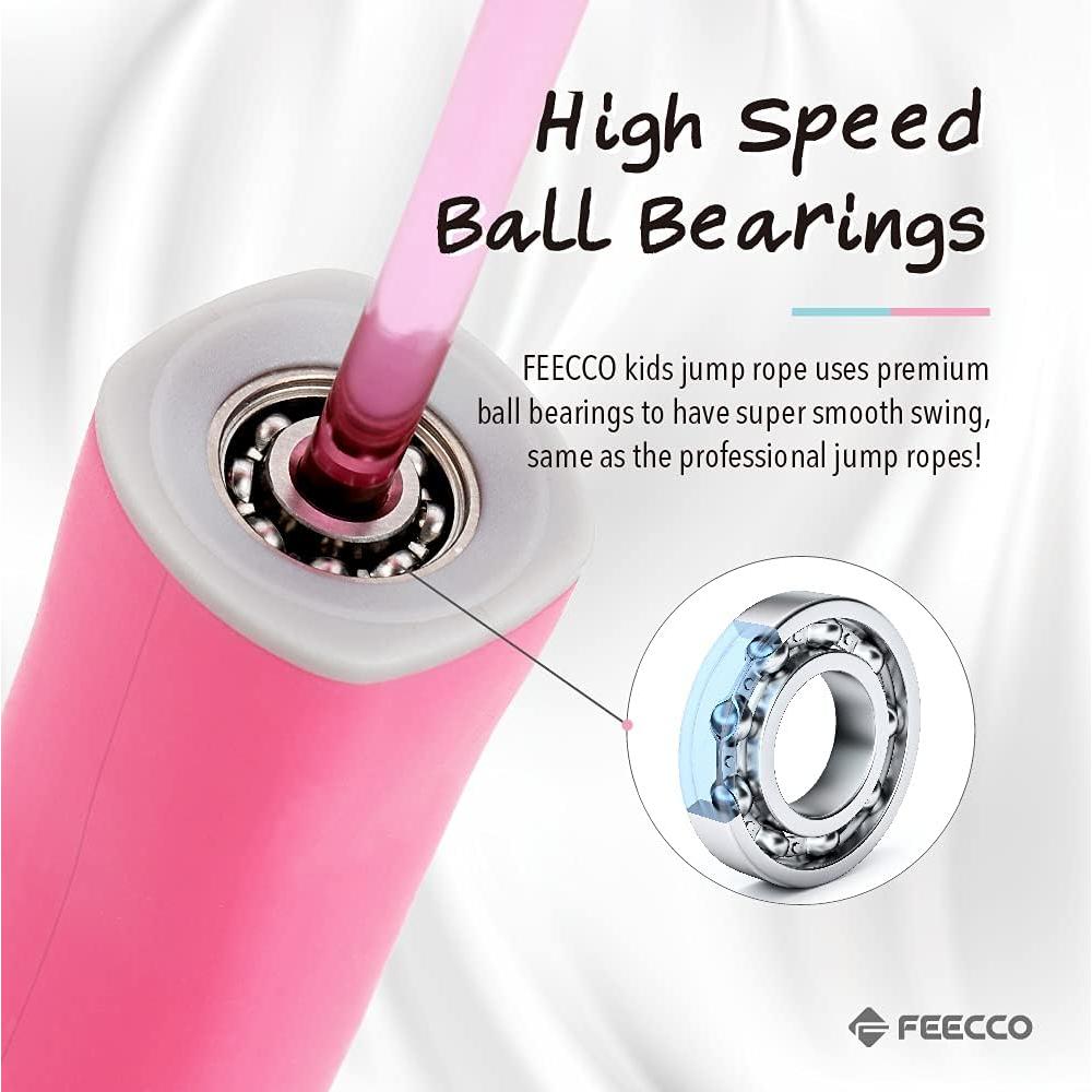 Cuerda de Saltar FEECCO Zillica Ajustable para Niños 3-12 Años
