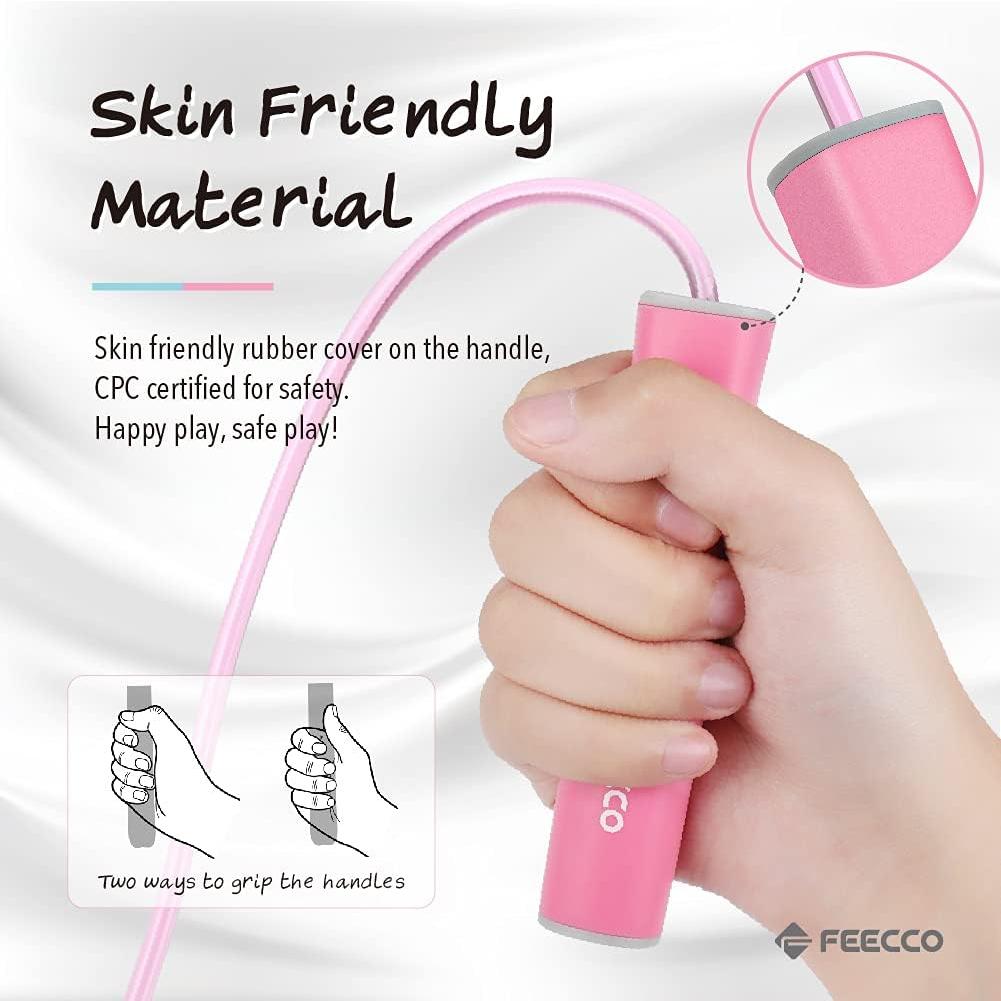 Cuerda de Saltar FEECCO Zillica Ajustable para Niños 3-12 Años