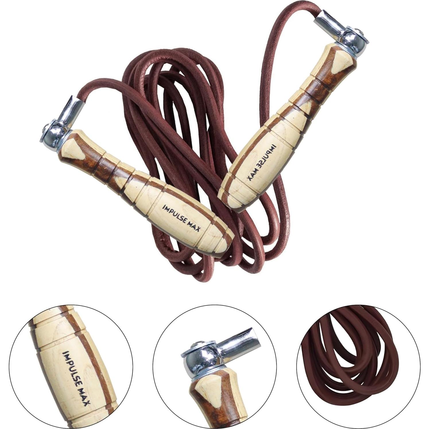 Cuerda de Salto de Cuero IMPULSE MAX SPORTS 299.72 cm Ajustable