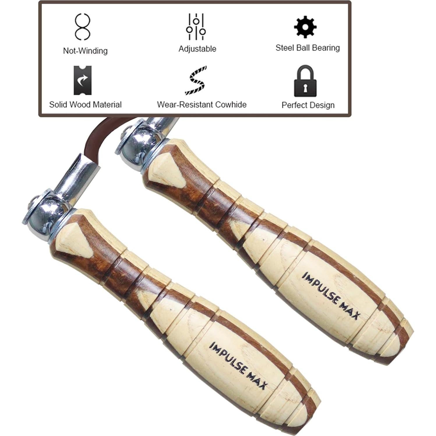 Cuerda de Salto de Cuero IMPULSE MAX SPORTS 299.72 cm Ajustable