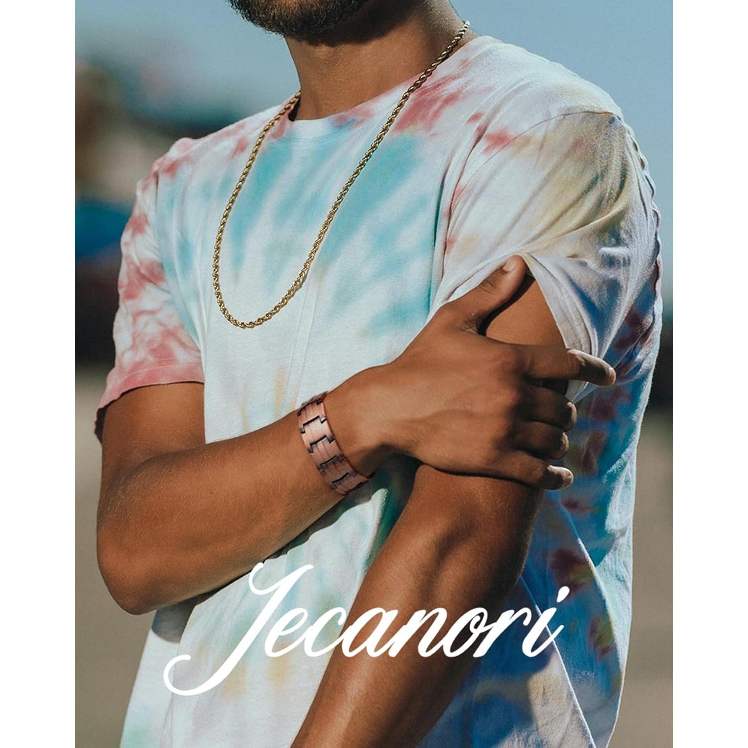 Pulsera Magnética de Cobre Jecanori para Hombres 22.5 cm