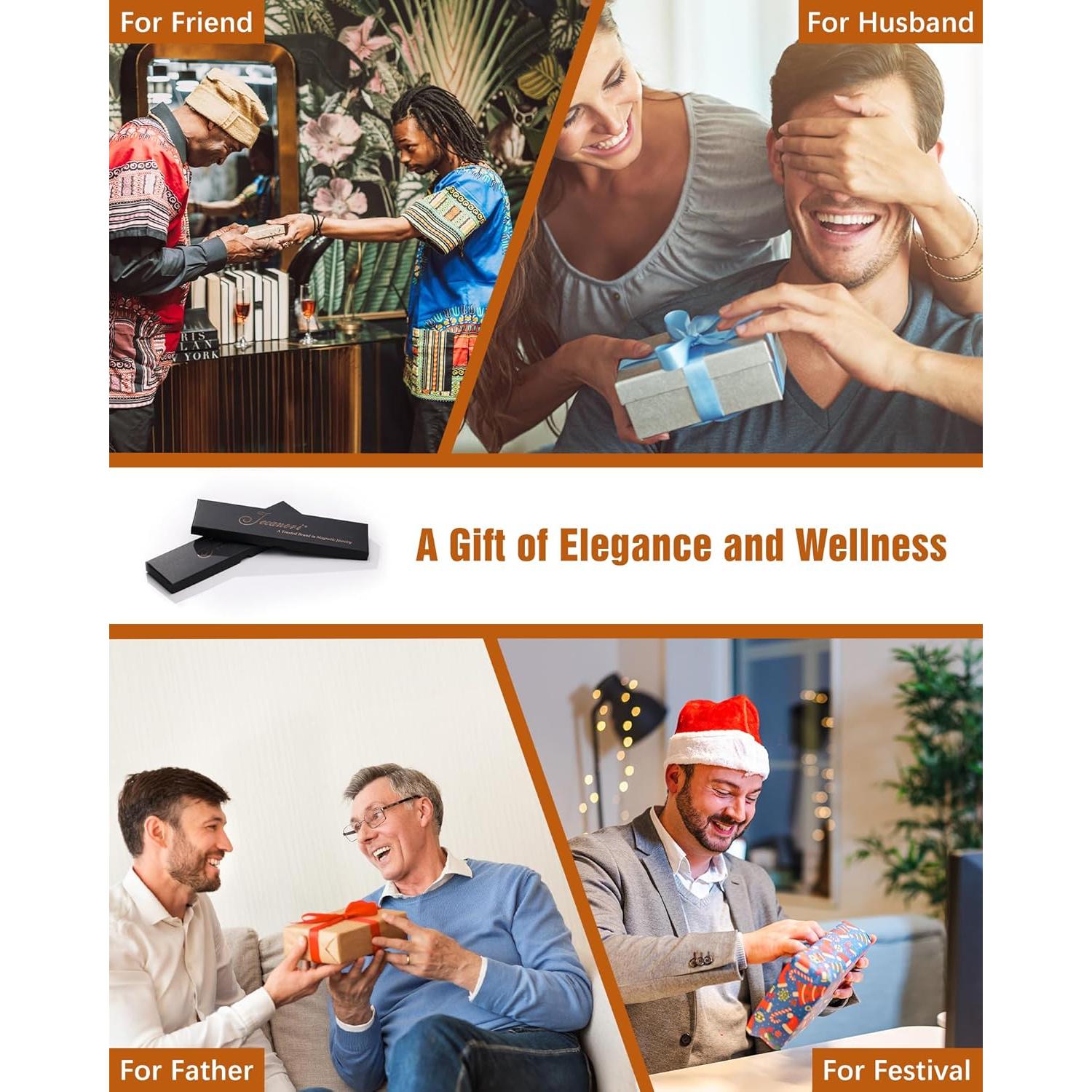 Pulsera Magnética de Cobre Jecanori para Hombres 22.5 cm