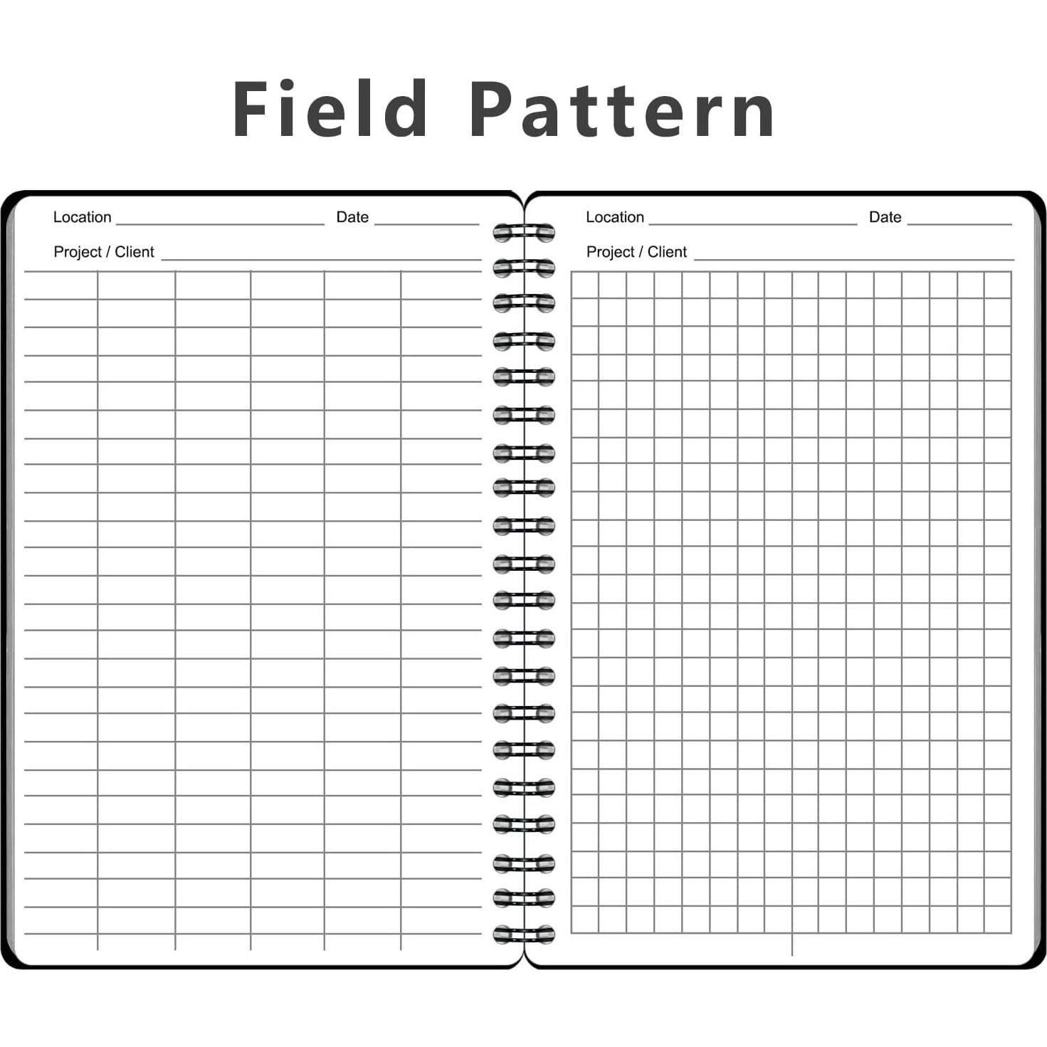 Cuadernos Espirales Impermeables WRENBEN A6 Negro - 2 Pack