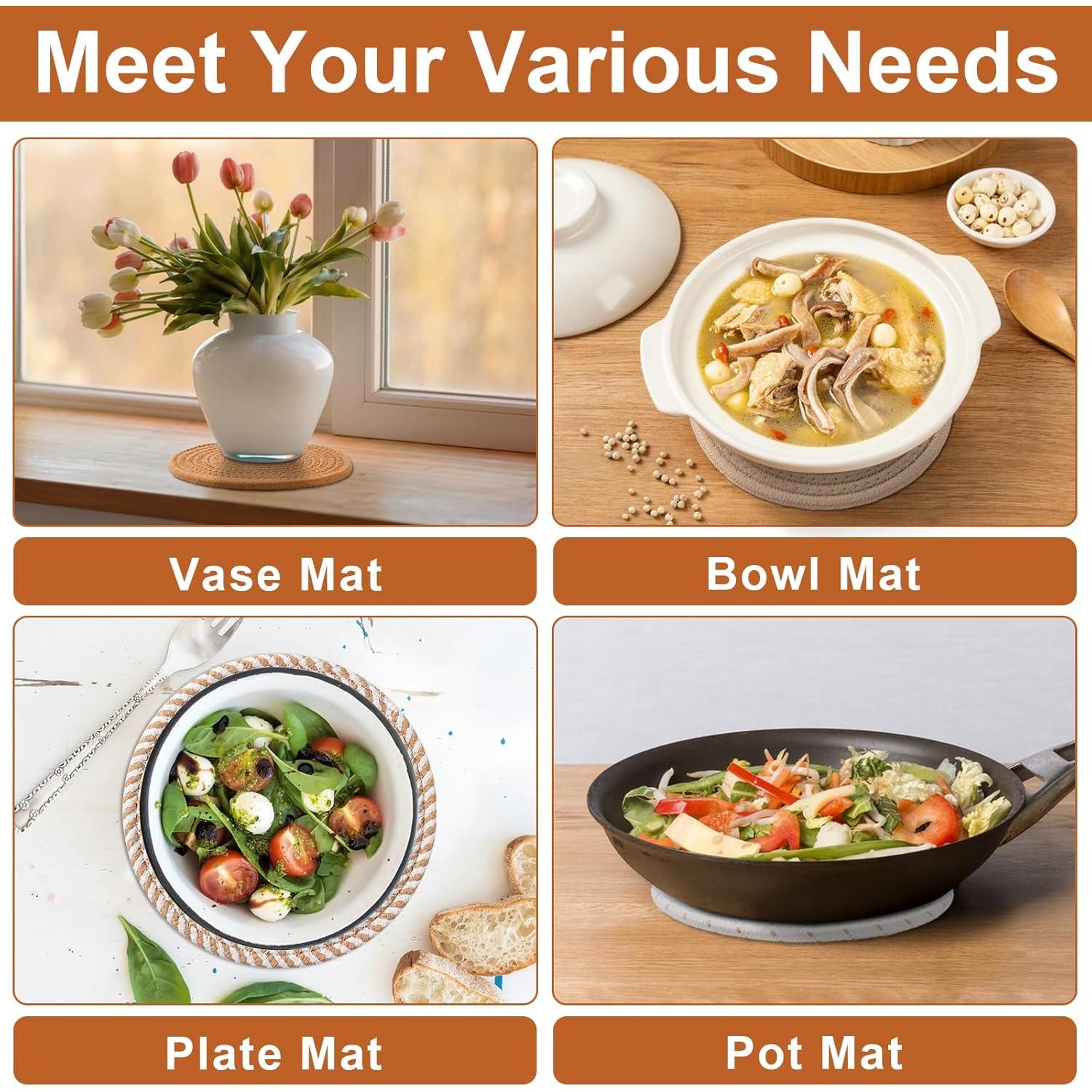 Trivetes de Cocina Husfunov 5 Piezas Resistentes al Calor