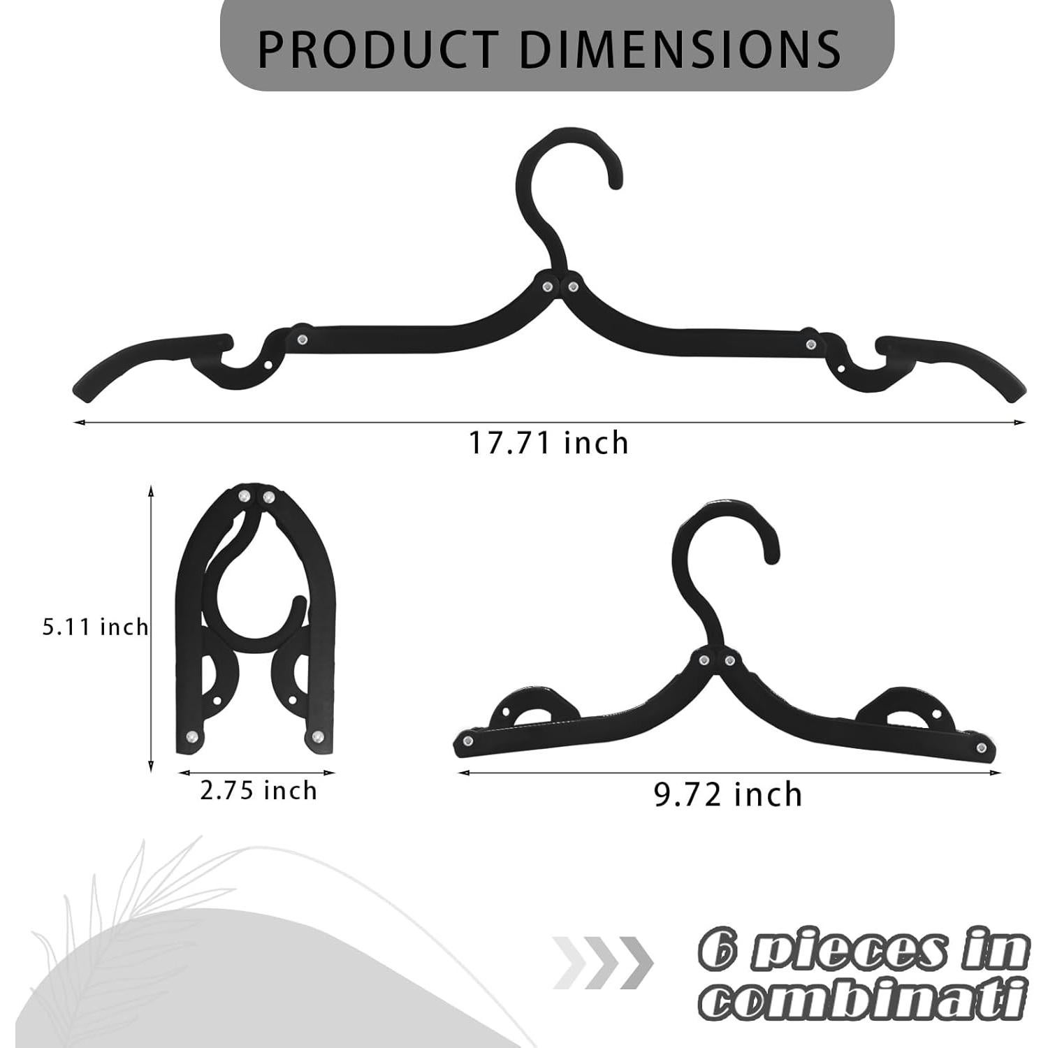 6 Perchas Plegables Portátiles Daixers para Secar Ropa