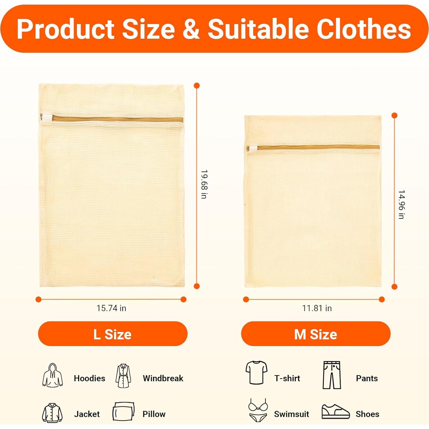 Juego de 3 Bolsas de Lavandería de Malla Meeall Medianas