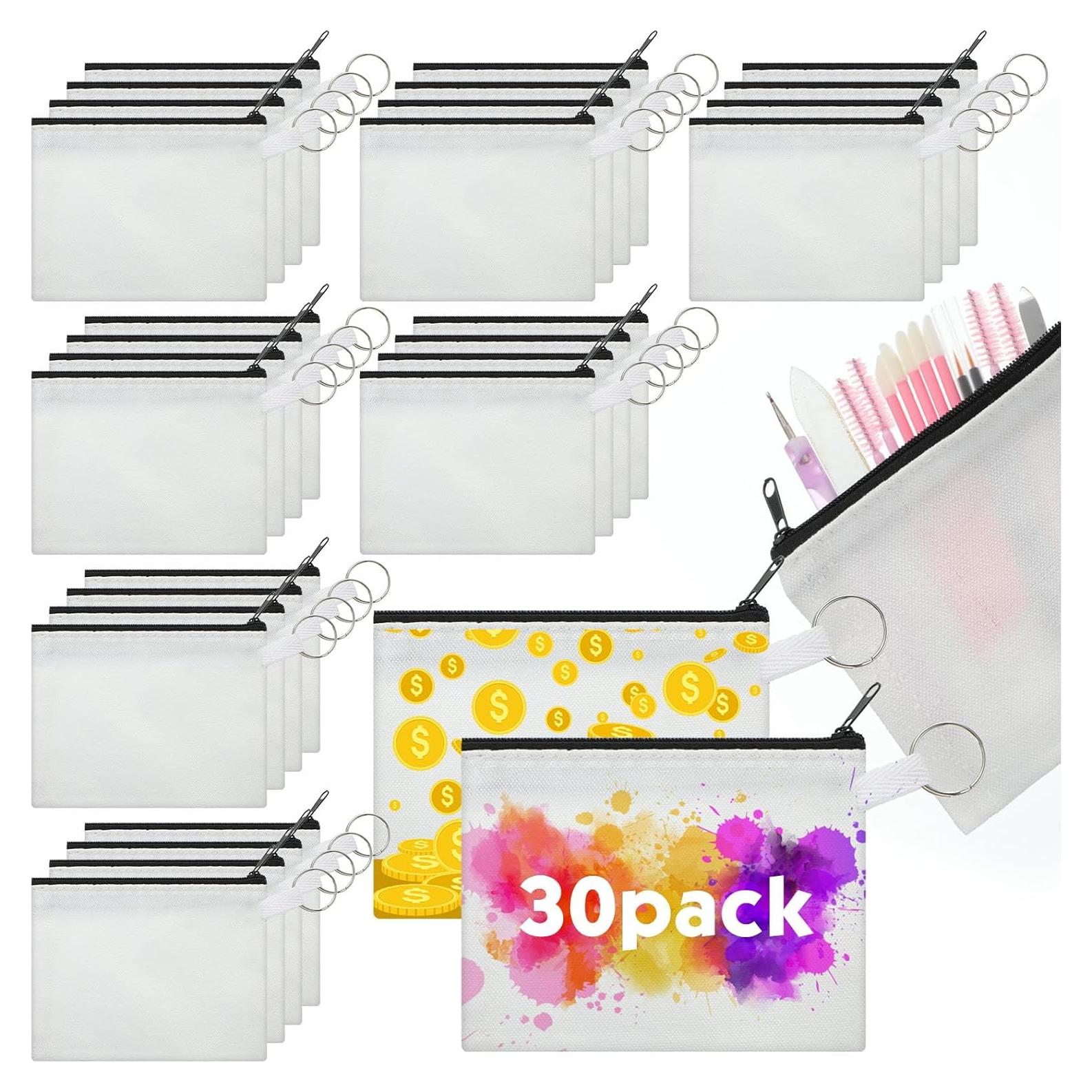 30 Bolsas de Lona para Maquillaje Frienda - Negro - 9.5x11.5 cm