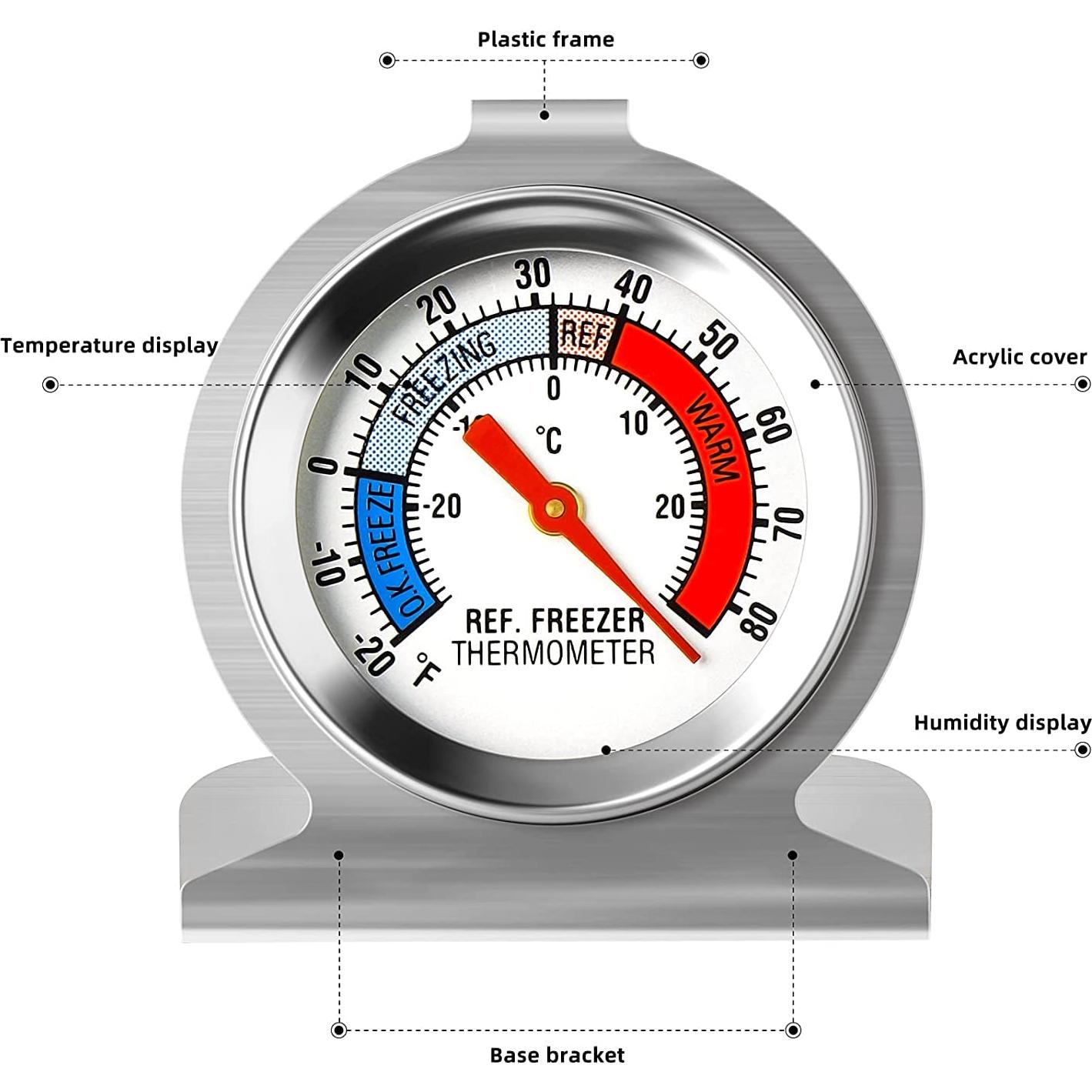 Termómetro de Refrigerador MEANLIN MEASURE 5Pcs 2" Acero Inoxidable -30 a 30°C