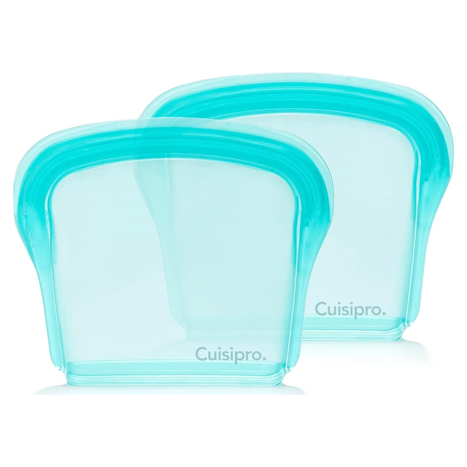 Set de 2 Bolsas de Silicona Reutilizables Cuisipro 191g Aqua