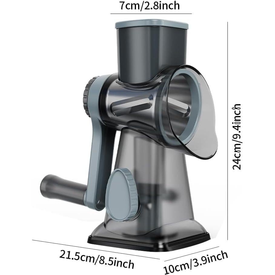 Rallador de Queso EDEFISY 3 en 1 con Cuchillas Intercambiables