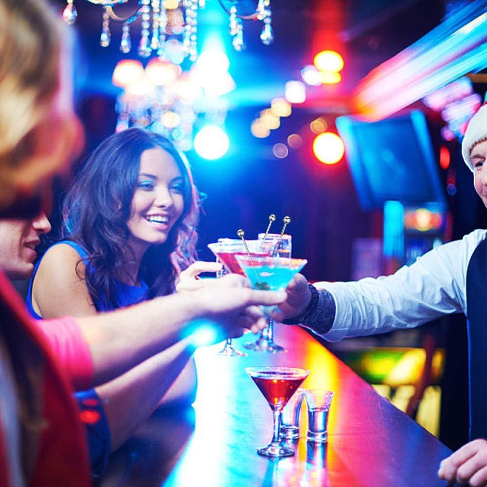 15 Palillos de Cóctel Reutilizables FATLODA de Acero Inoxidable 10.9 cm