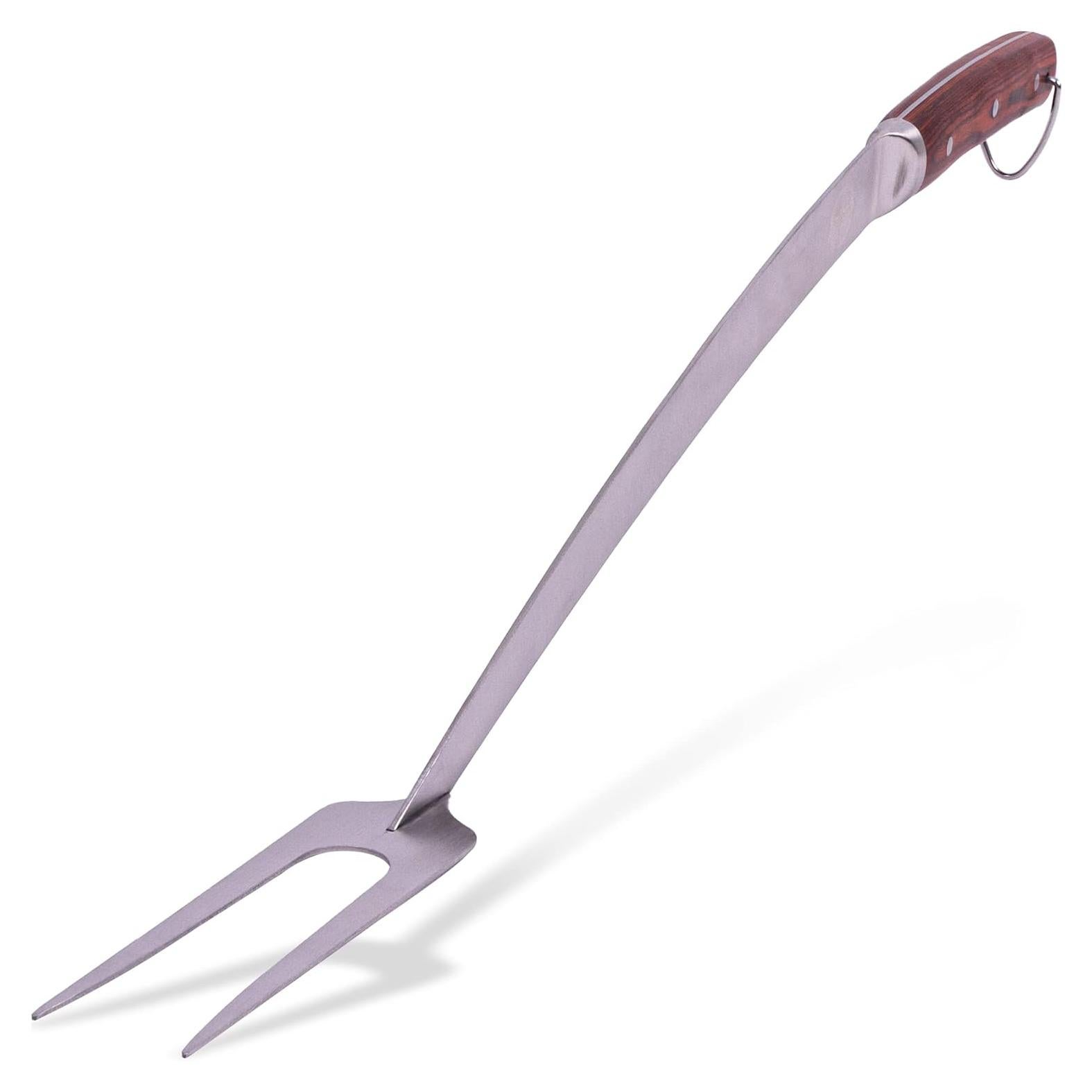 Tenedor de Parrilla Grille Perfect 61cm Acero Inoxidable Madera