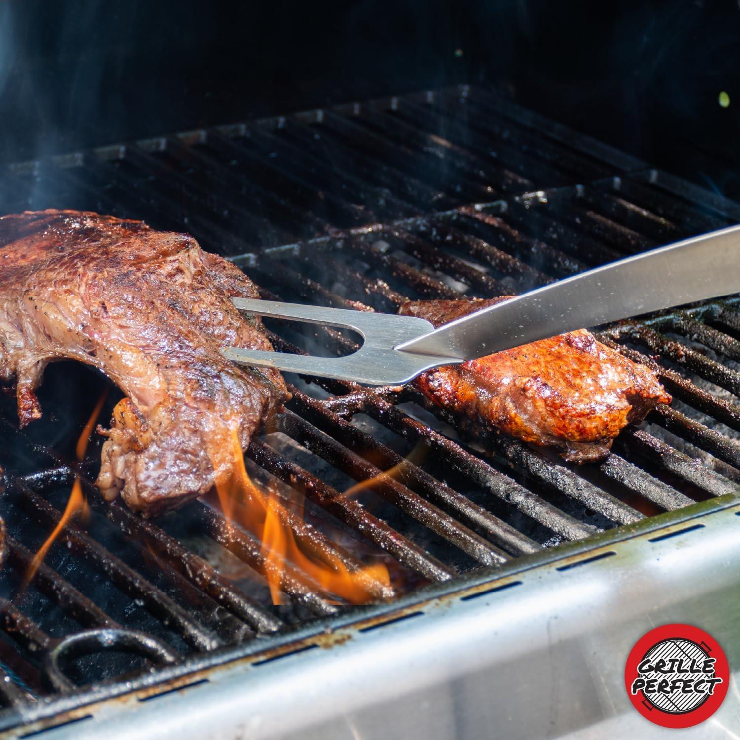 Tenedor de Parrilla Grille Perfect 61cm Acero Inoxidable Madera