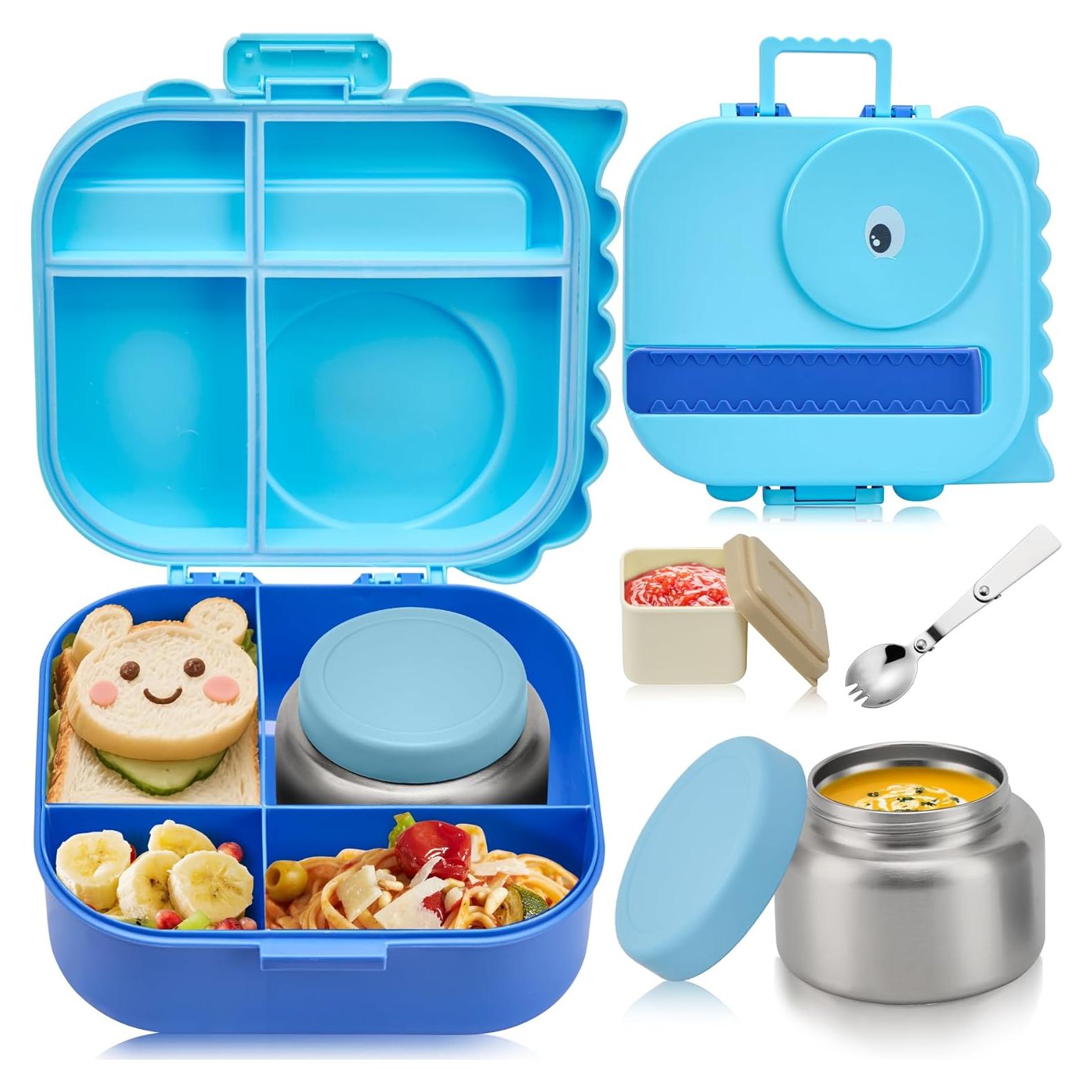 Caja de Almuerzo Bento Pawtong con Termo 400g y 4 Compartimentos