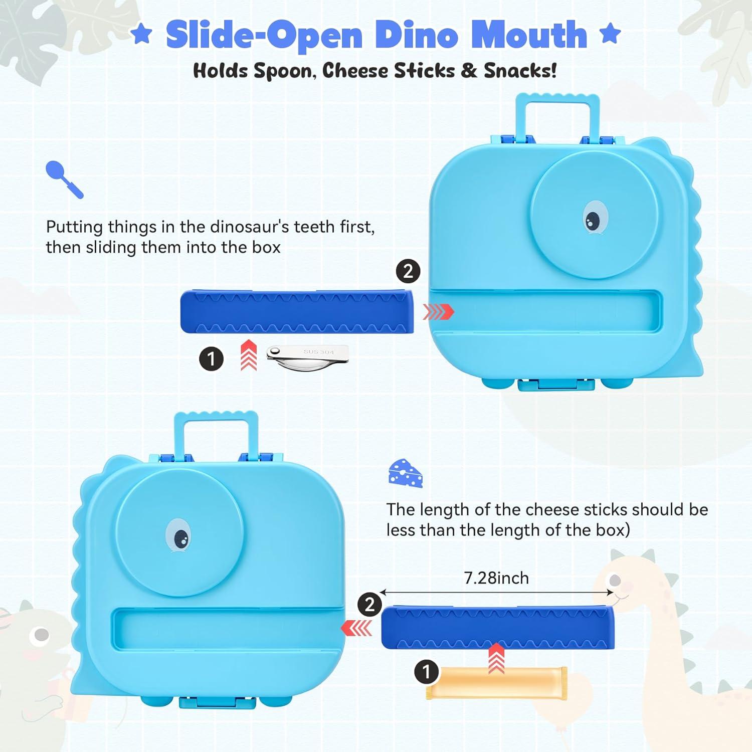 Caja de Almuerzo Bento Pawtong con Termo 400g y 4 Compartimentos