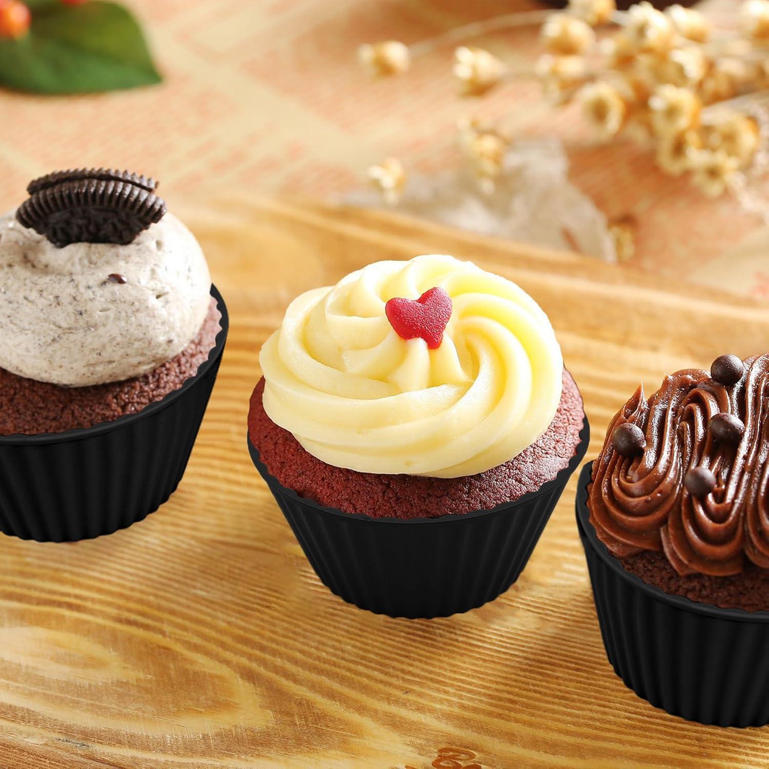 Paquete de 24 forros de silicona Dropower para cupcakes 7 cm