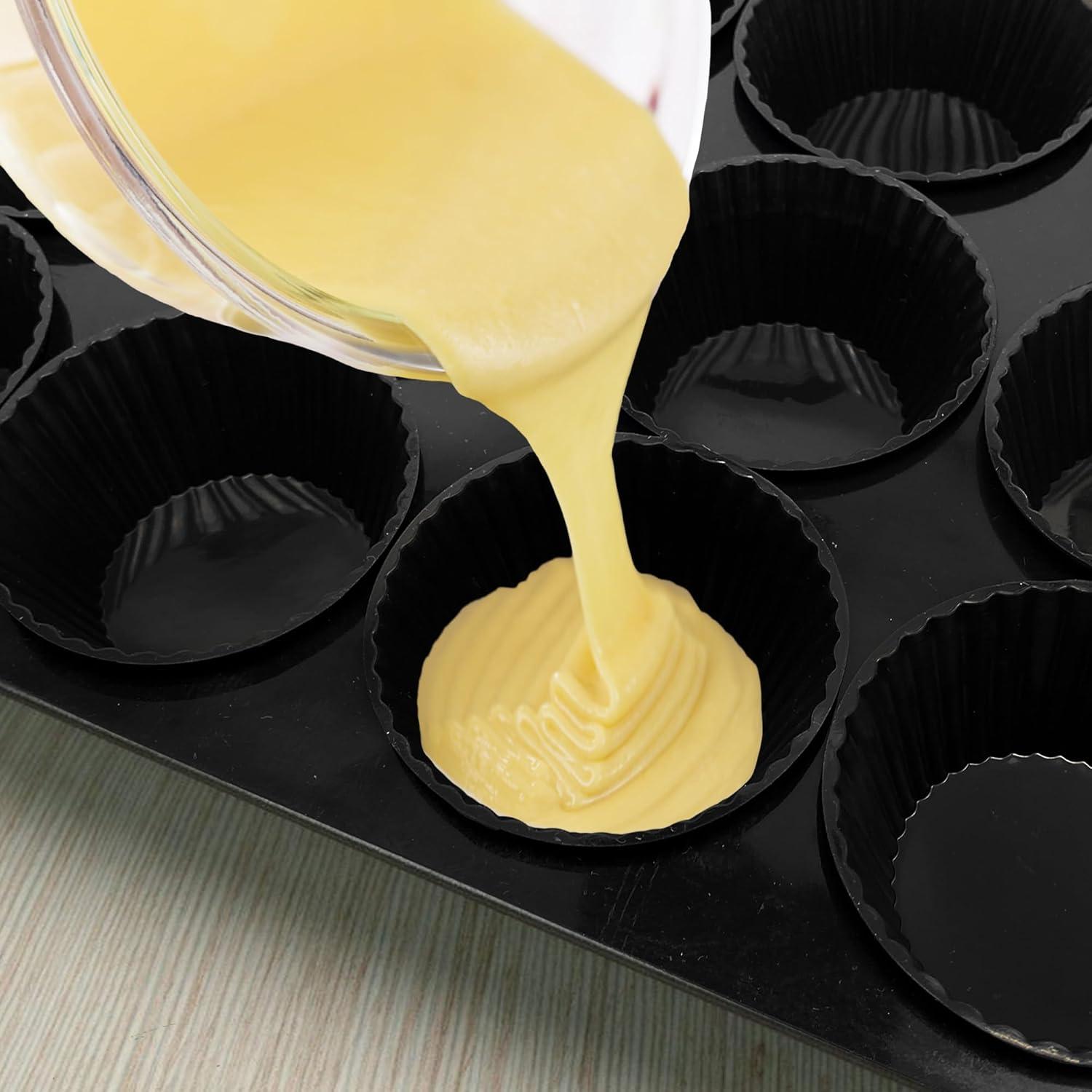 Paquete de 24 forros de silicona Dropower para cupcakes 7 cm