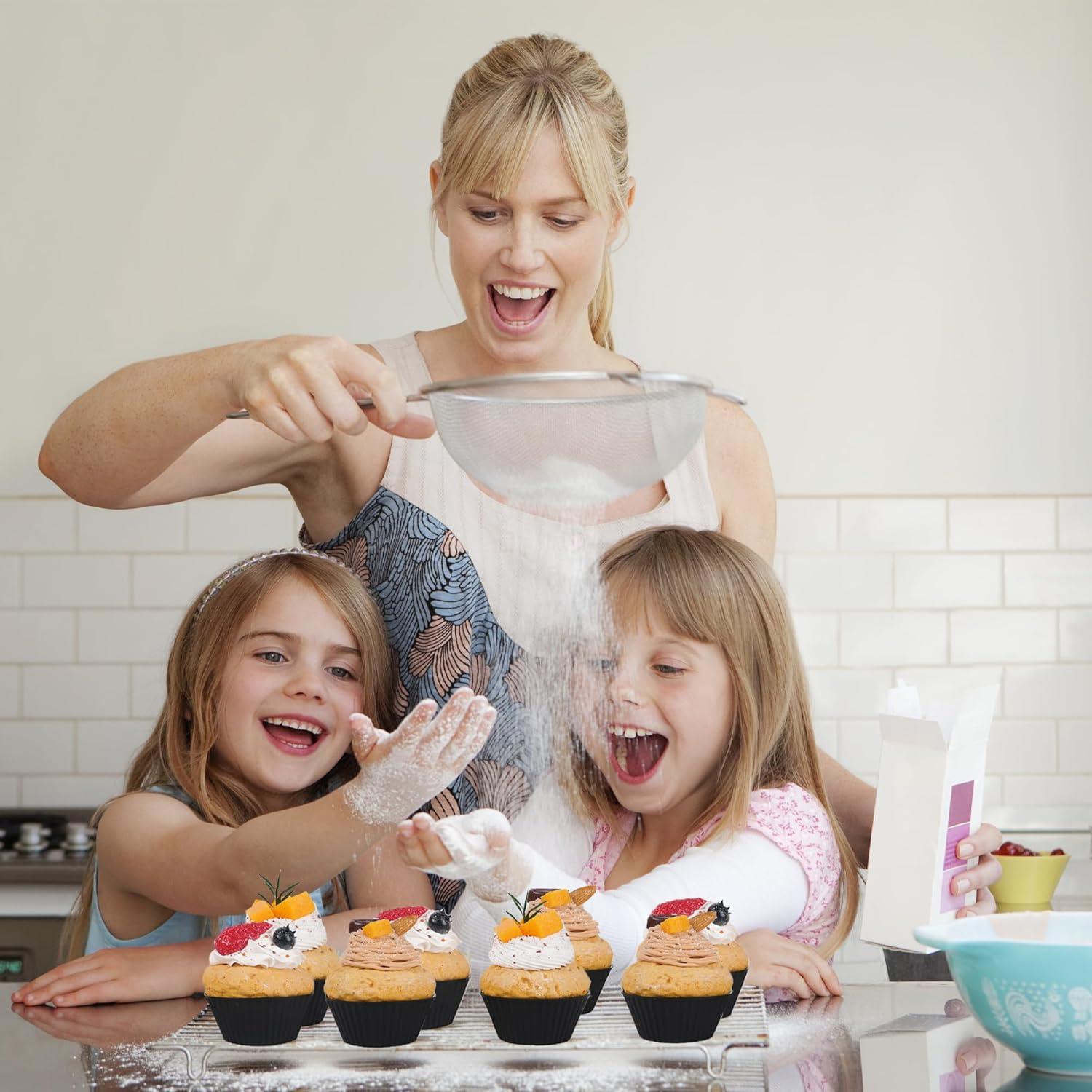 Paquete de 24 forros de silicona Dropower para cupcakes 7 cm