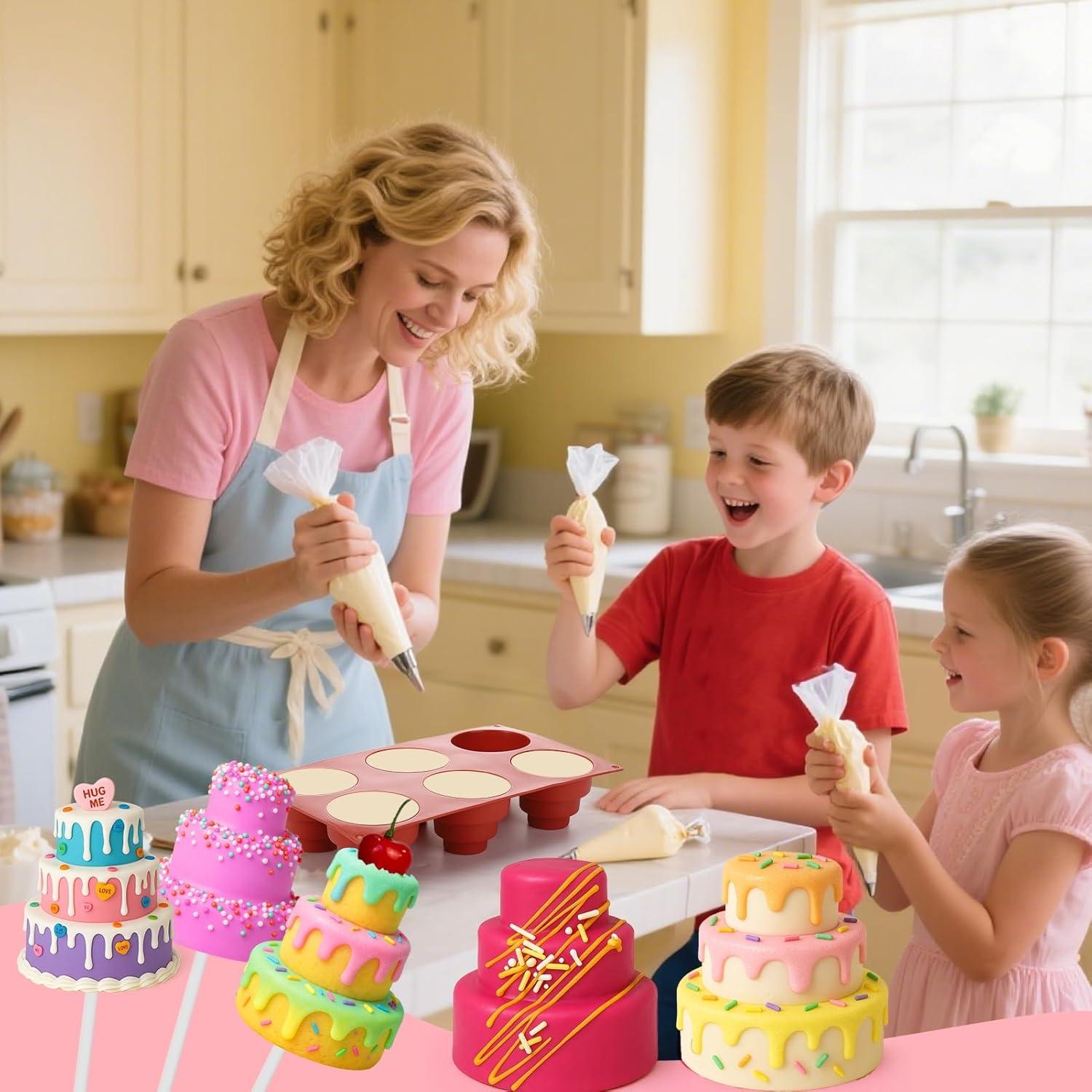 Kit de Molde para Cake Pop Juome 6 Cavidades Silicona