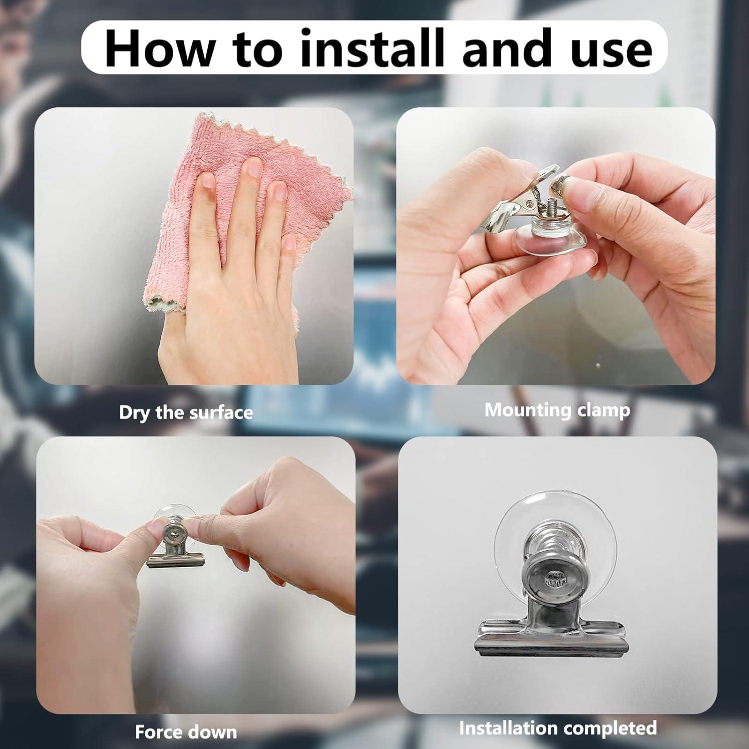 Clips de Succión Metal 12 Piezas Sankoly para Vidrio