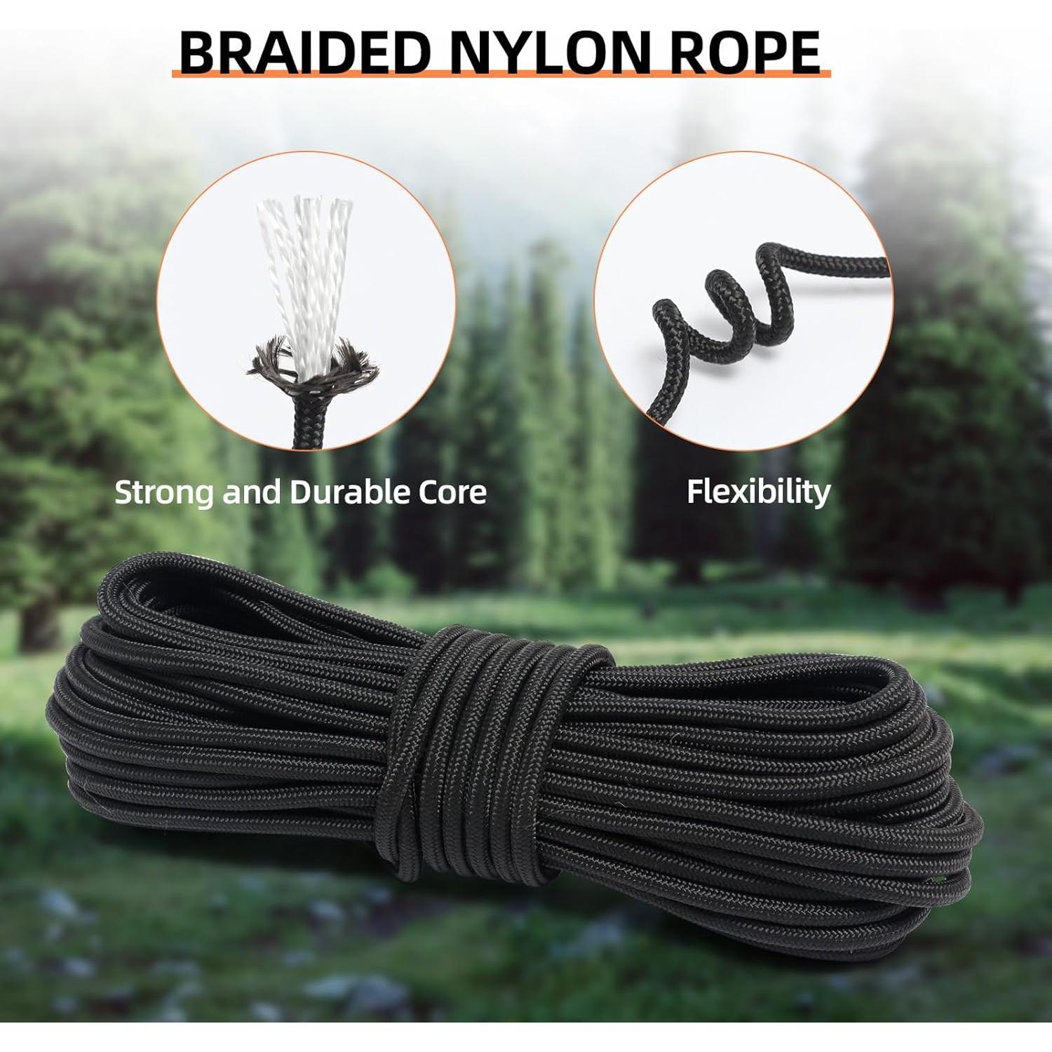 Cuerda de Nylon 8mm 15M XINSHUNCAN Resistente para Camping