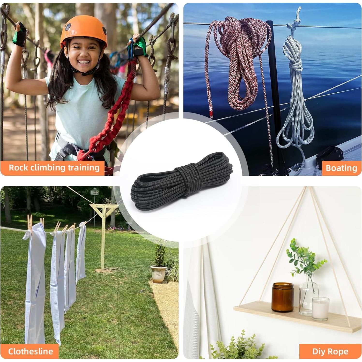 Cuerda de Nylon 8mm 15M XINSHUNCAN Resistente para Camping