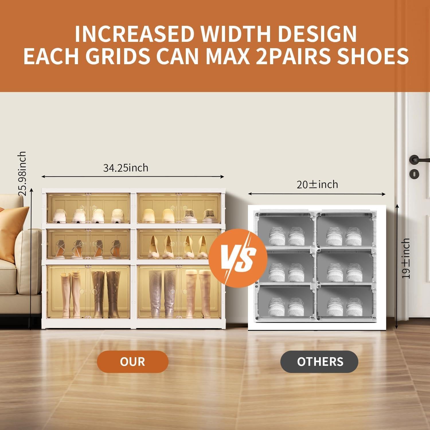 Organizador de Zapatos Plegable CIMLORD 3 Niveles 12 Pares