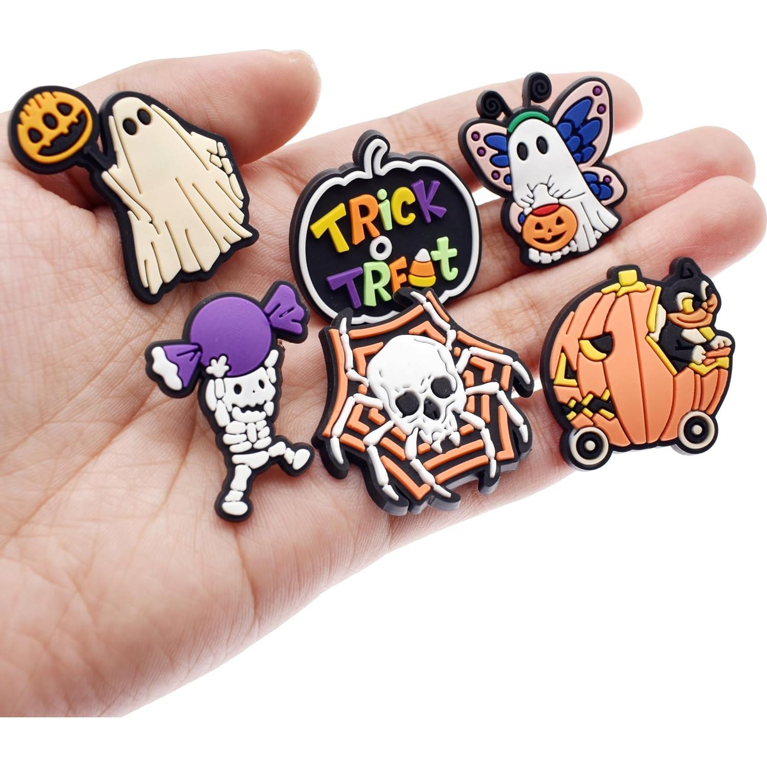 50 Adornos de Lápiz de Halloween Ibuclein - Fantasmas y Calabazas