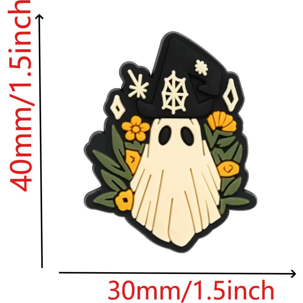 50 Adornos de Lápiz de Halloween Ibuclein - Fantasmas y Calabazas