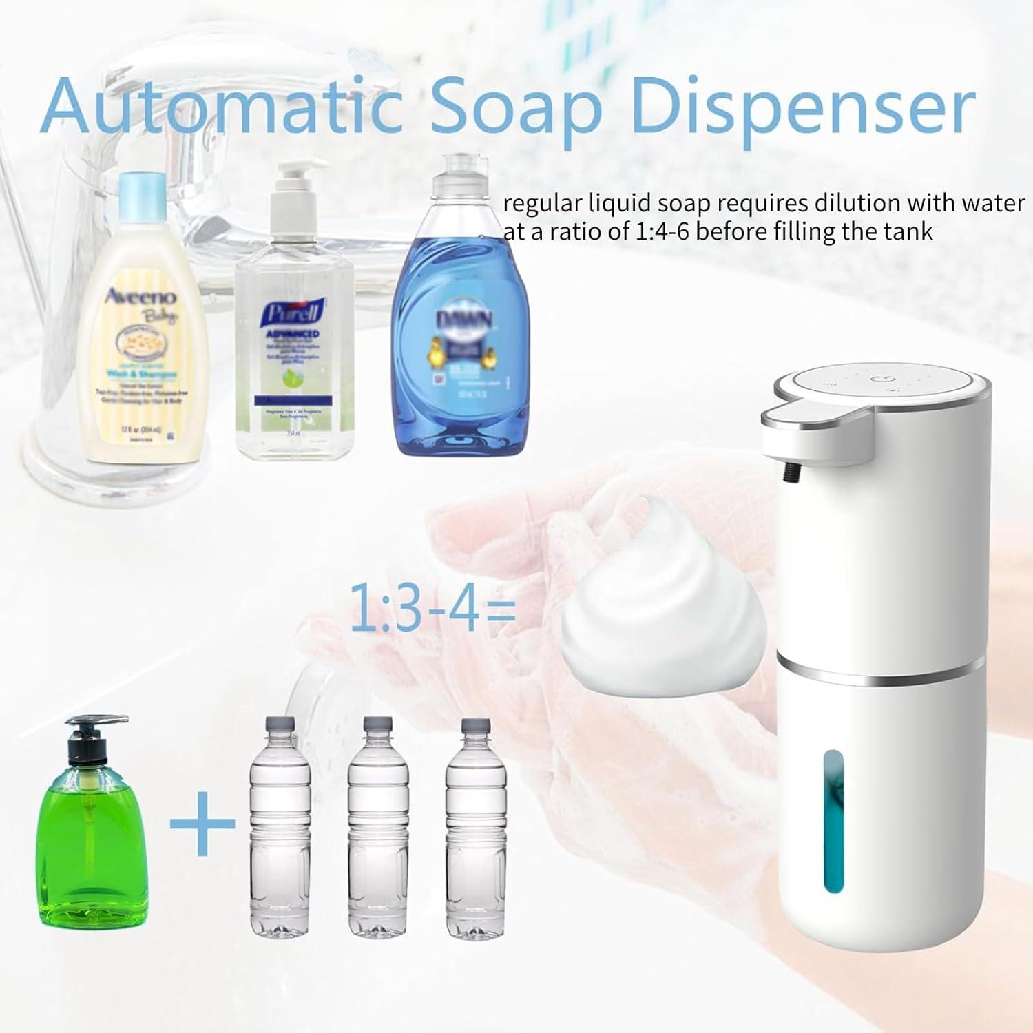 Dispensador de Jabón Automático YNESOER 400ml Espuma Ajustable