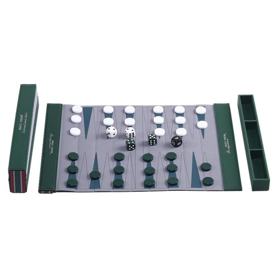 Juego de Backgammon Plegable Magic Vosom Verde Pasto