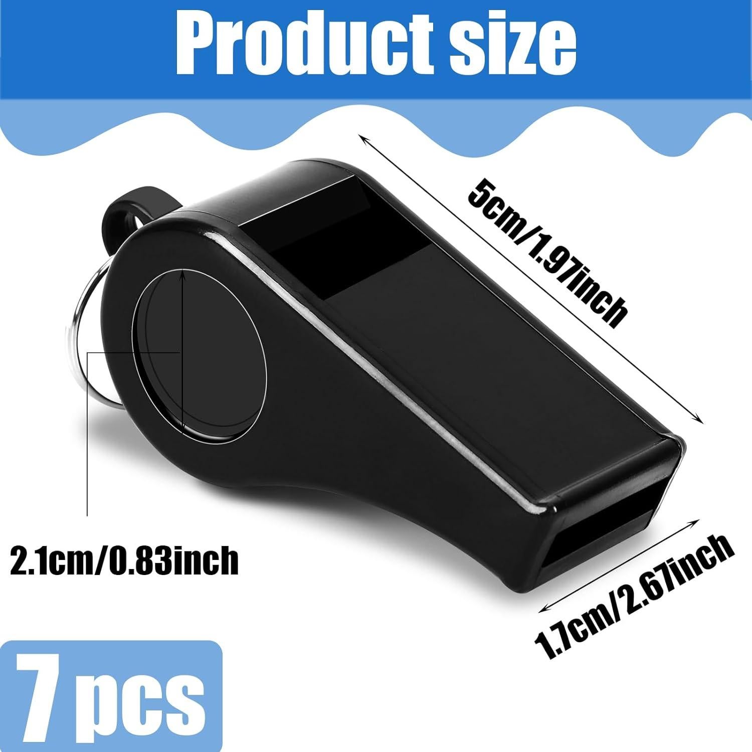 Paquete de 7 Silbatos SANNIX con Cordón - Sonido Fuerte y Nítido