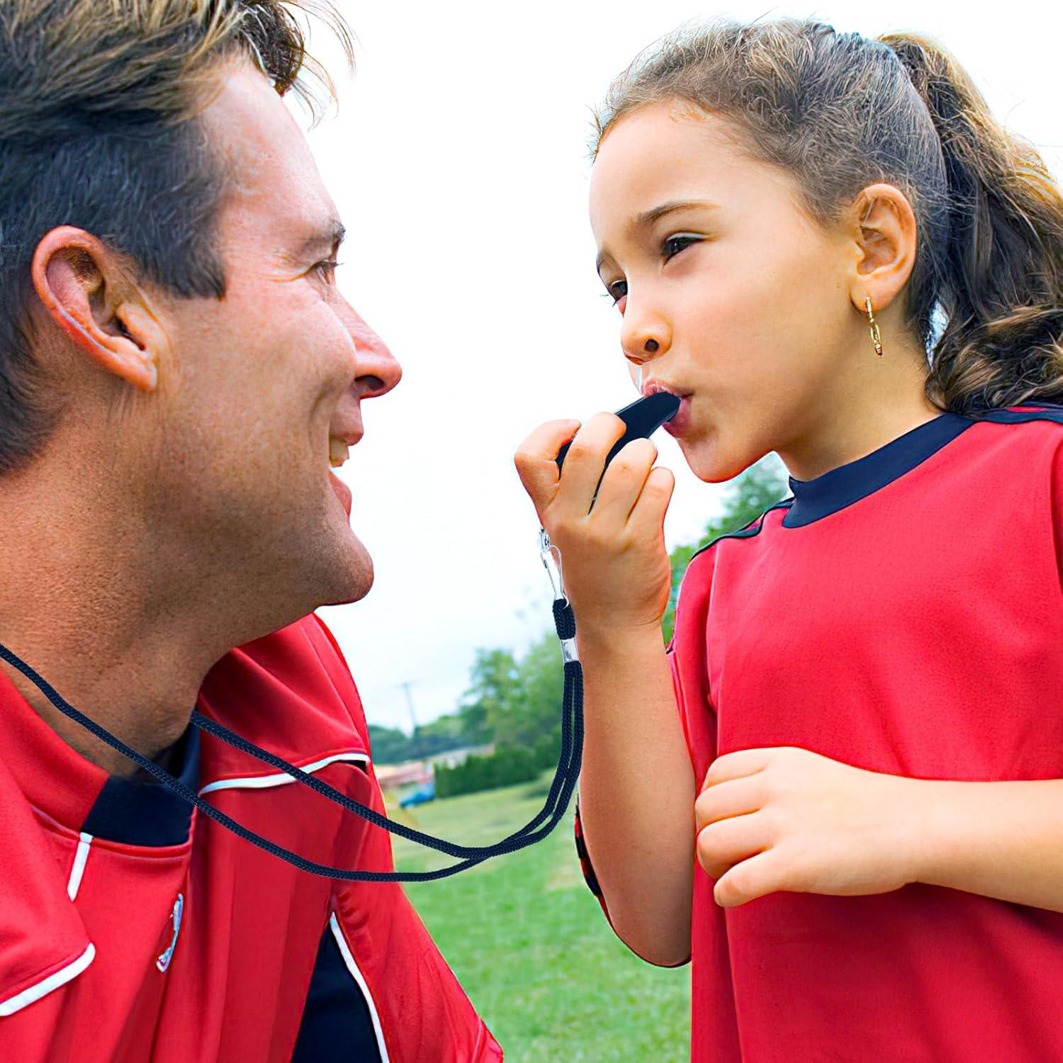 Paquete de 7 Silbatos SANNIX con Cordón - Sonido Fuerte y Nítido