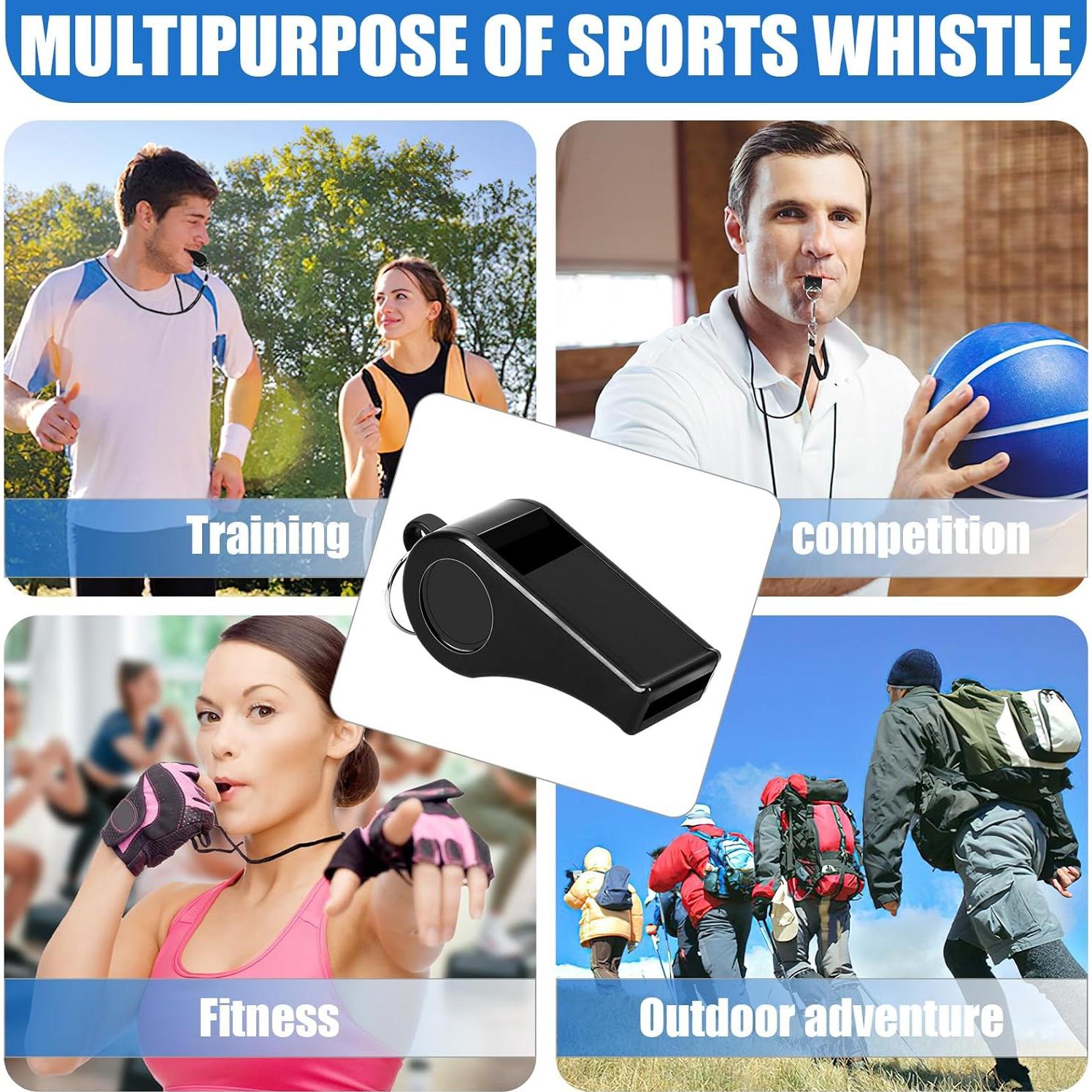 Paquete de 7 Silbatos SANNIX con Cordón - Sonido Fuerte y Nítido