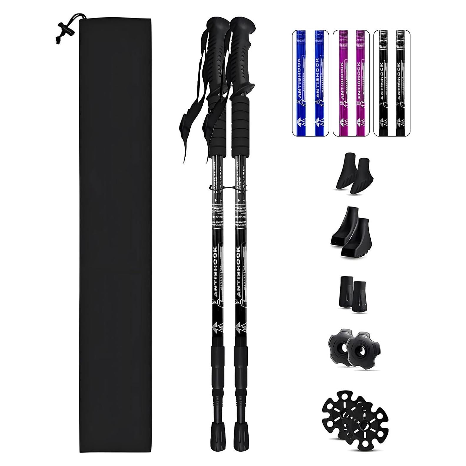 Bastones de Trekking HIKERBRO Telescópicos 3 Secciones Aluminio