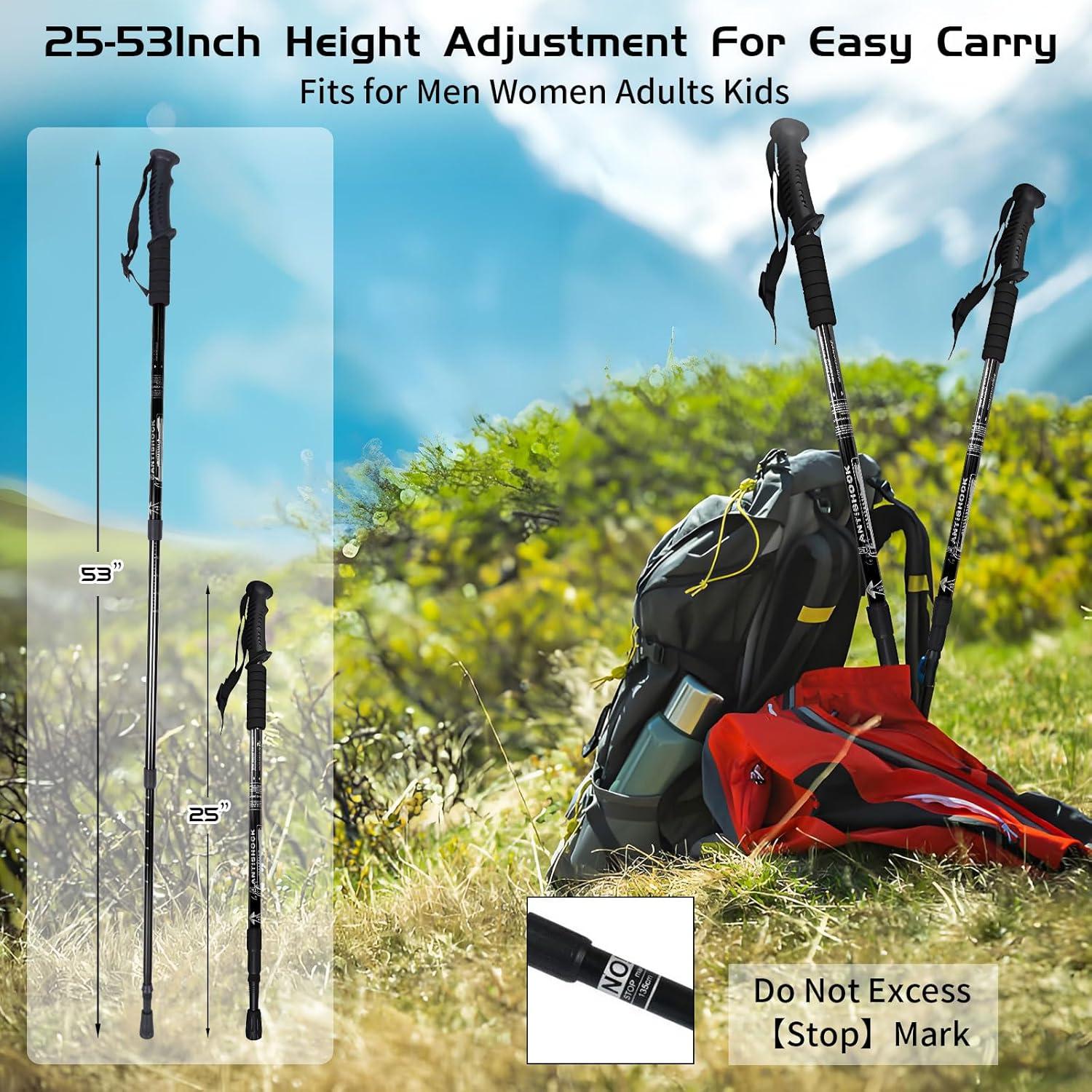 Bastones de Trekking HIKERBRO Telescópicos 3 Secciones Aluminio