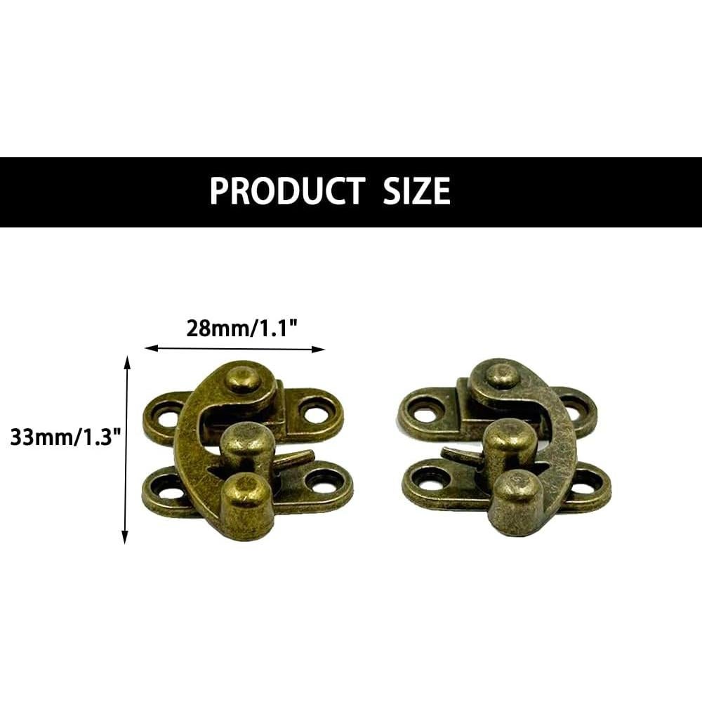 Pestillo de Brazo Oscilante Vintage URIMPAVIDO 33x28mm Bronce